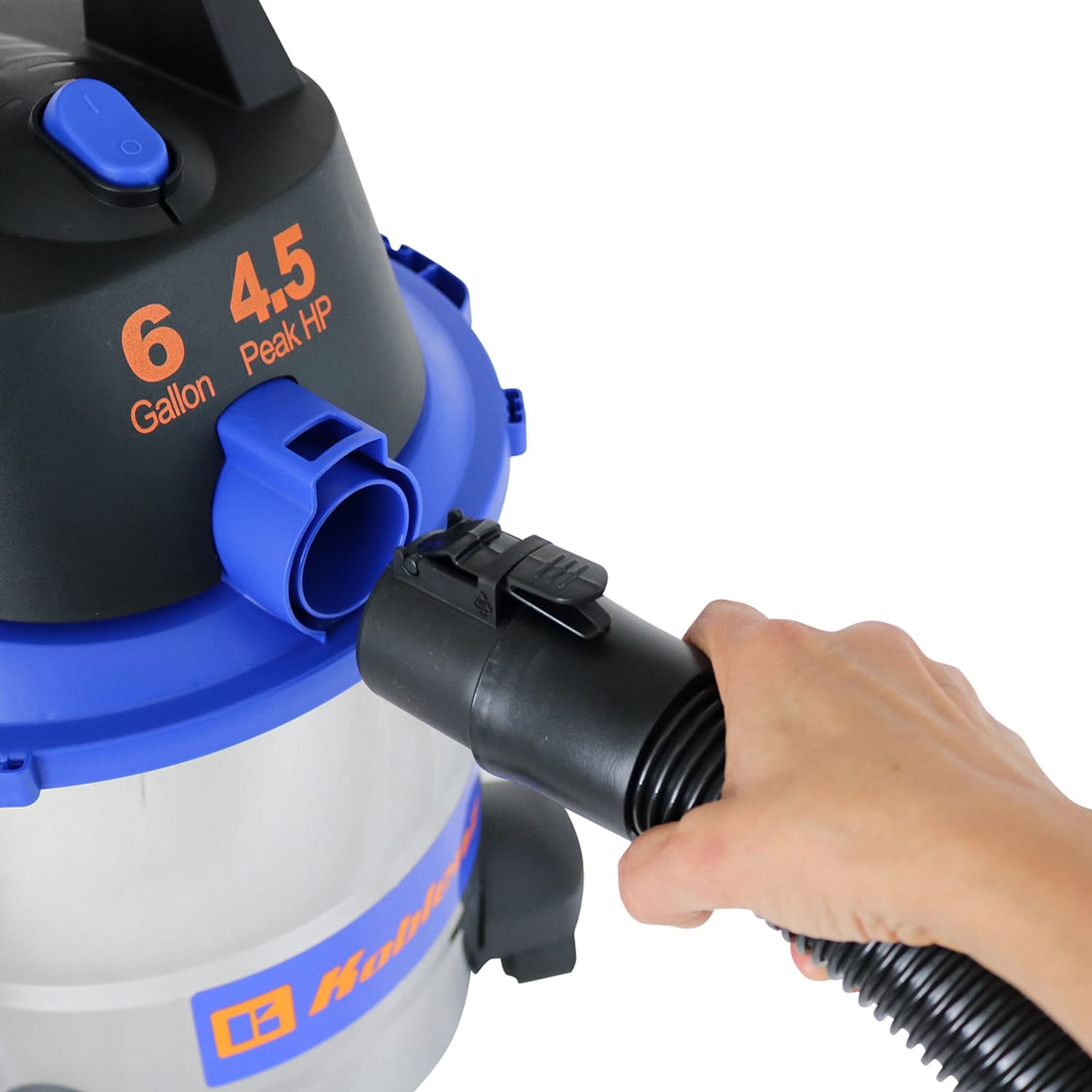 Koblenz 6-Gal. Portable Wet/Dry Vacuum with Blower, Stainless Steel and Blue, WD-6 L212 SS