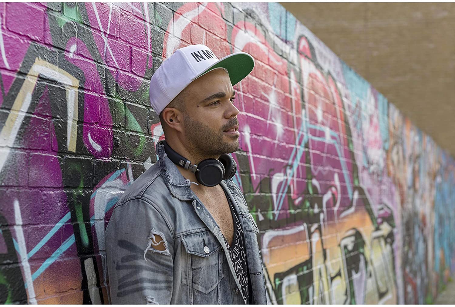 Kitsound Harlem 2 Wireless On-Ear Headphones, Black