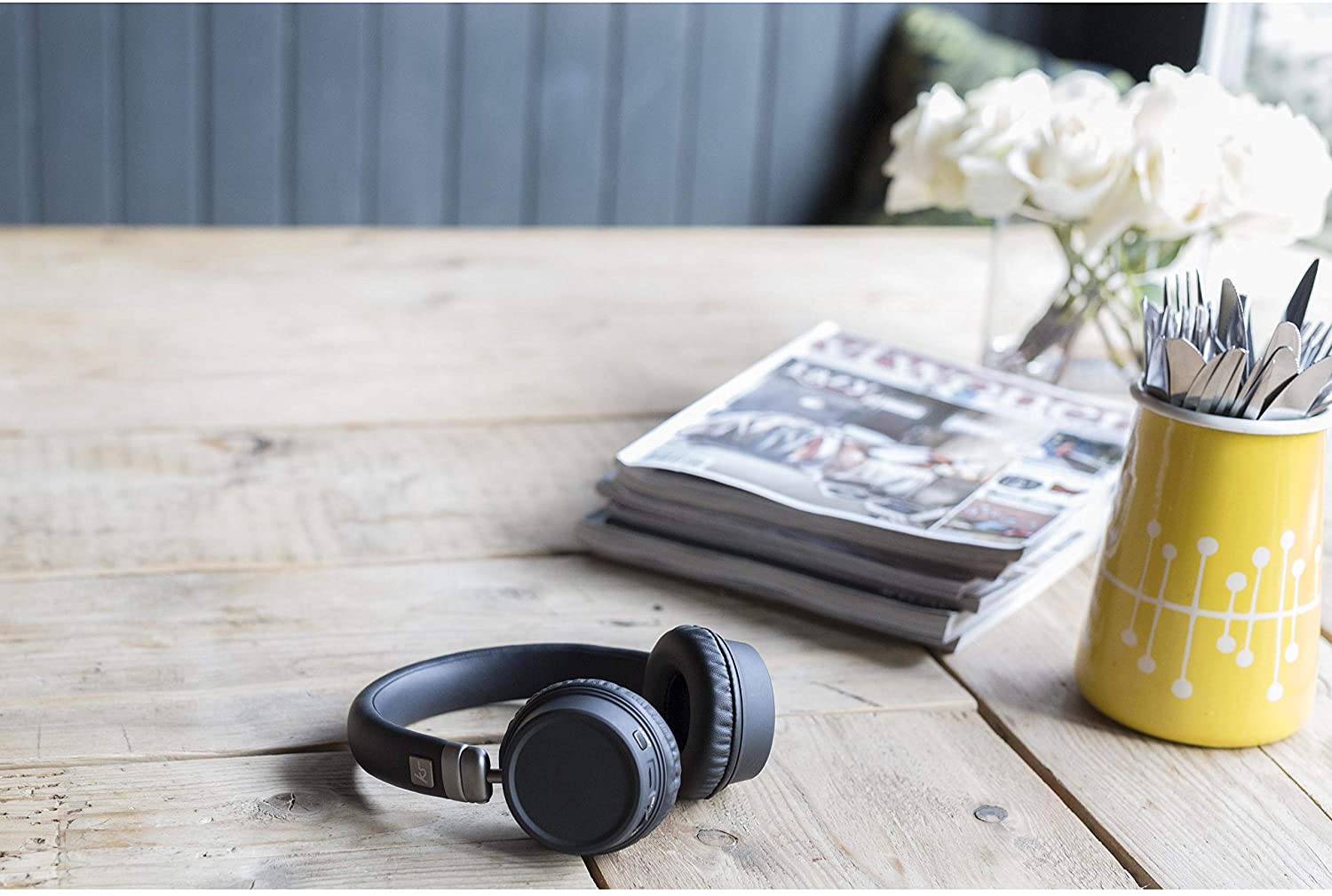 Kitsound Harlem 2 Wireless On-Ear Headphones, Black