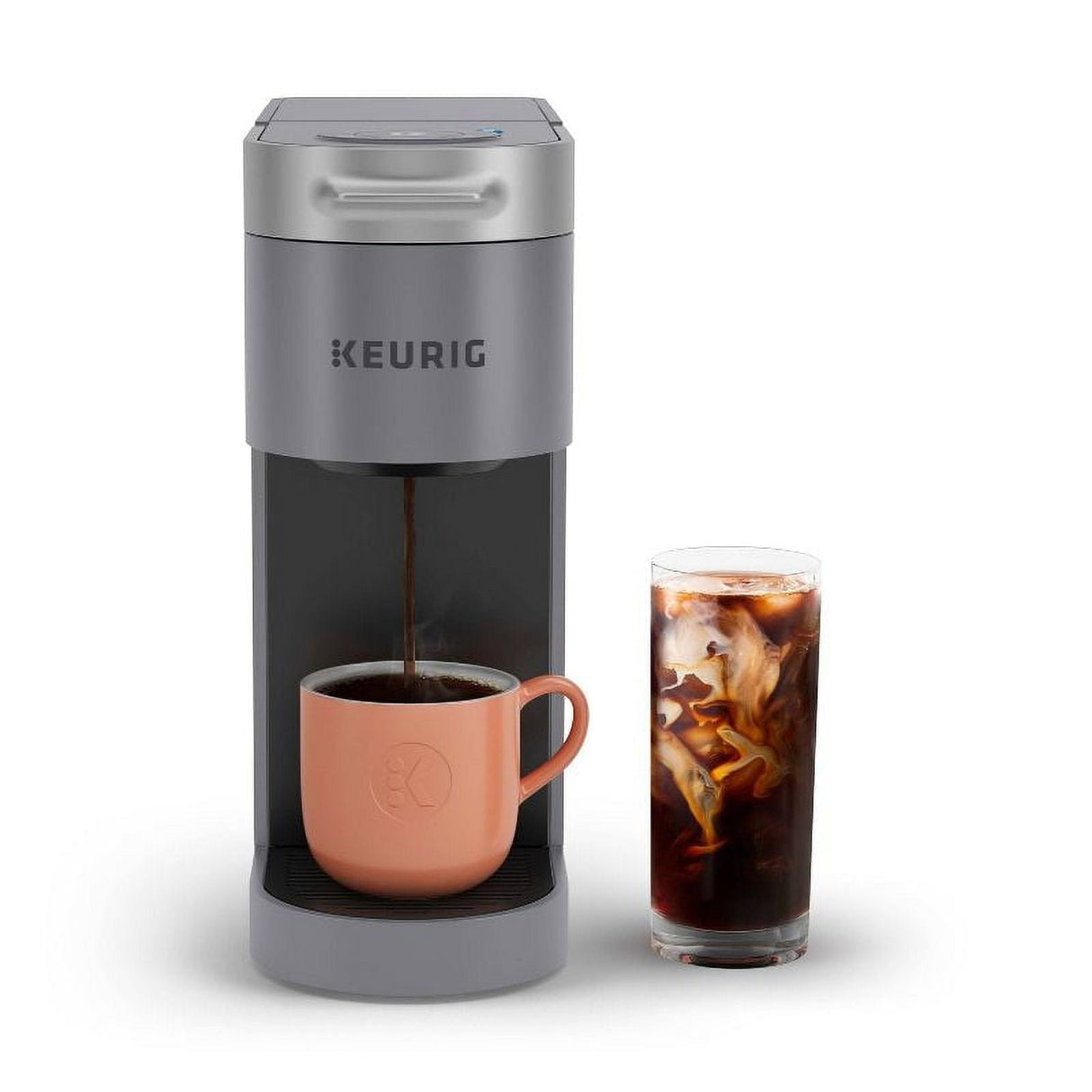 Keurig K-Slim + ICED Single Serve Coffee Maker, Hot & Cold Brewing, 3 Brew Sizes, 46oz Removable Reservoir, Gray - Open Box