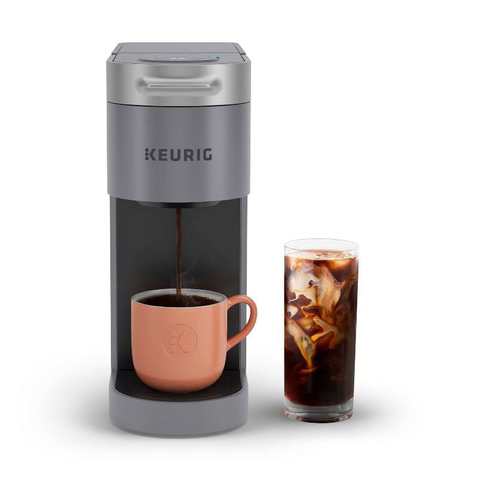 Keurig K-Slim + ICED Single Serve Coffee Maker, Hot & Cold Brewing, 3 Brew Sizes, 46oz Removable Reservoir, Gray - Certified Refurbished