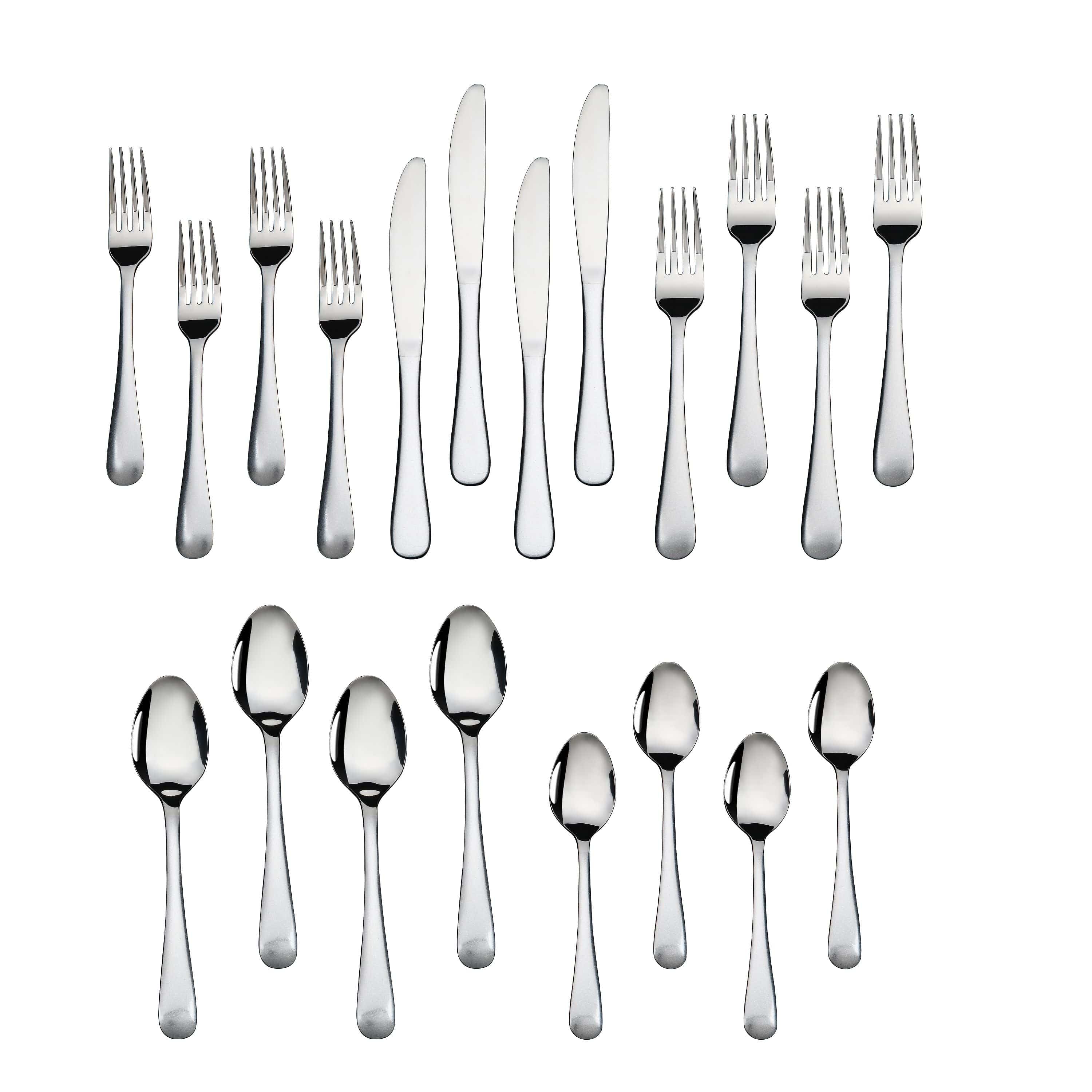 Lorena Silver Shade Flatware Set, 20 Pieces