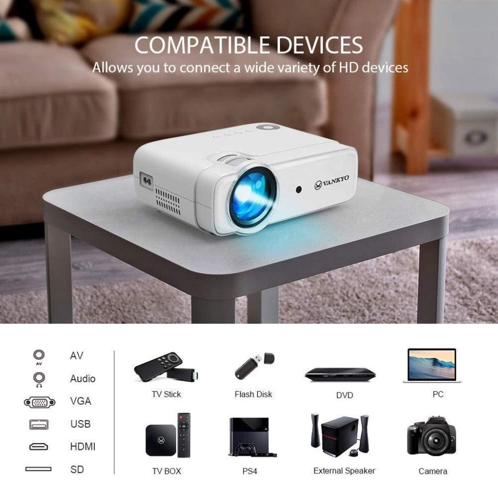 Vankyo Leisure 430W Bass Edition 1080P Mini Movie Projector