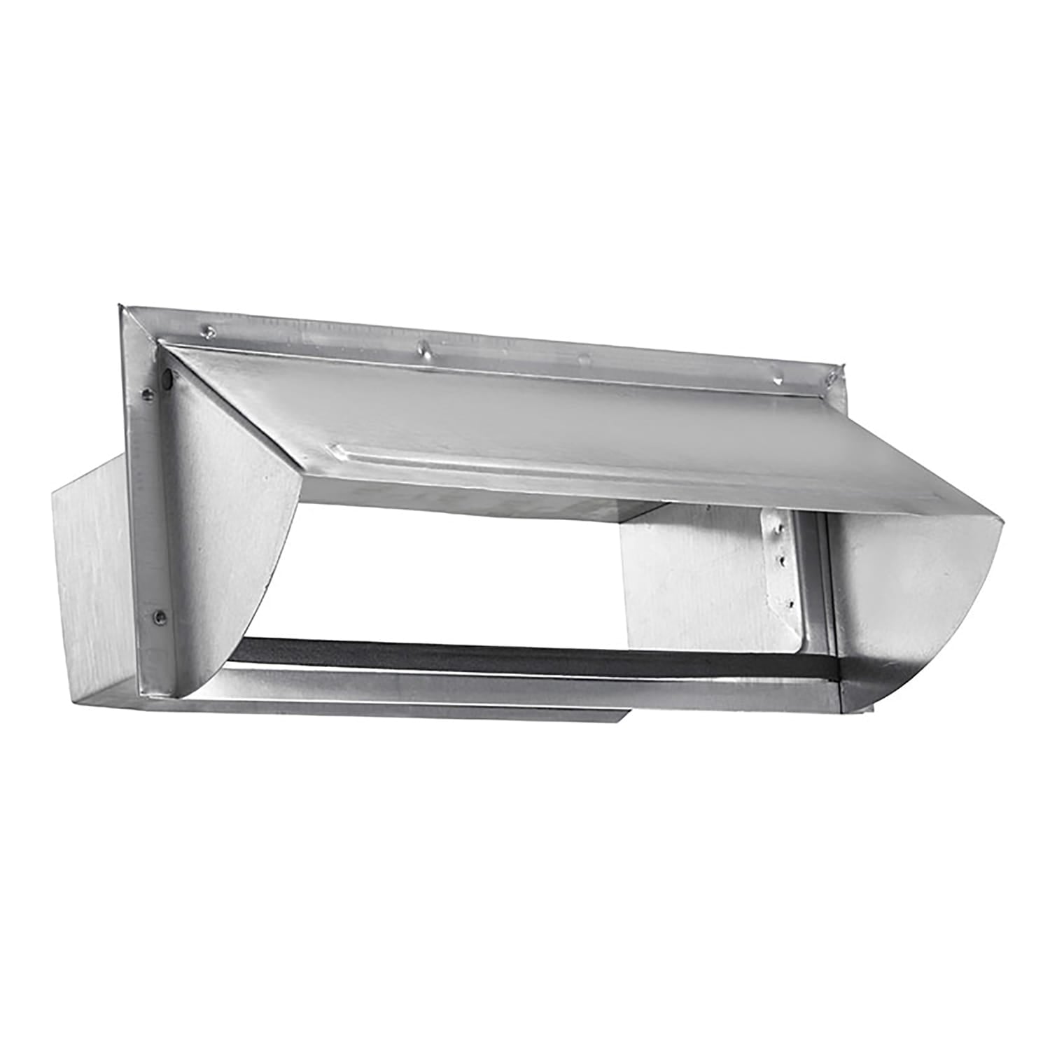 Lambro 3.25-In. x 10 in. 22-Gauge Aluminum Wall Exhaust Hood Vent with Spring Gasketed Damper and 5-In. Tail, 1060