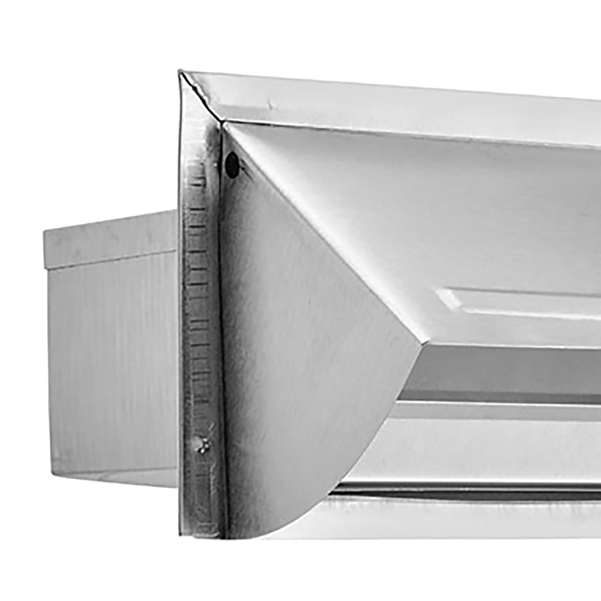 Lambro 3.25-In. x 10 in. 22-Gauge Aluminum Wall Exhaust Hood Vent with Spring Gasketed Damper and 5-In. Tail, 1060