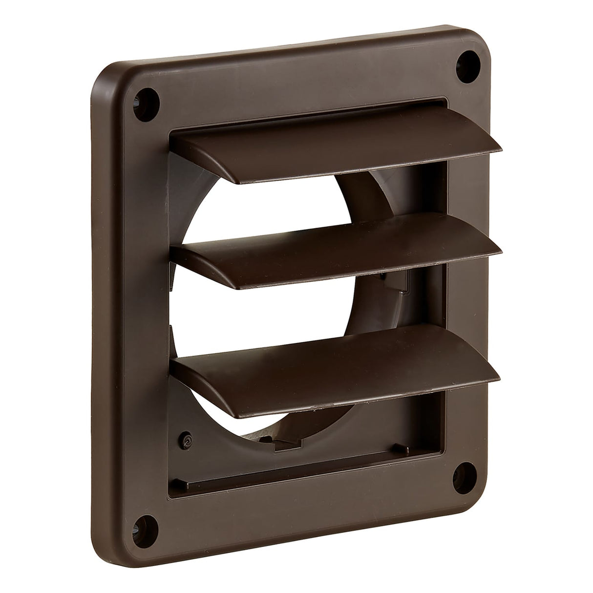 Lambro 4-In. Plastic Wall Exhaust Dryer Vent with 3 Louvers, 1423B, Brown