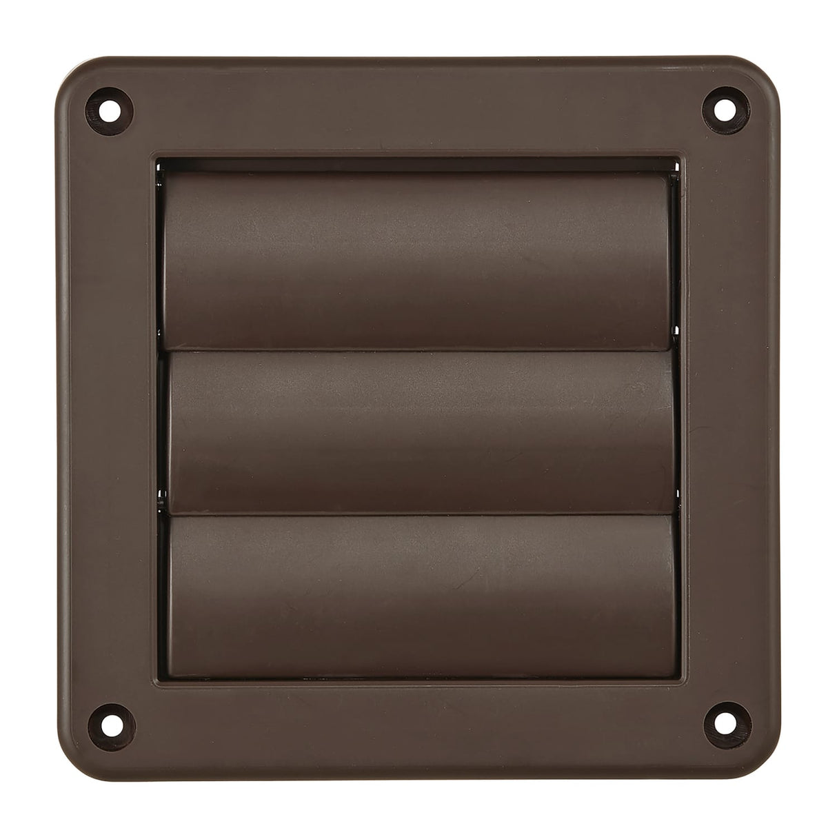 Lambro 4-In. Plastic Wall Exhaust Dryer Vent with 3 Louvers, 1423B, Brown
