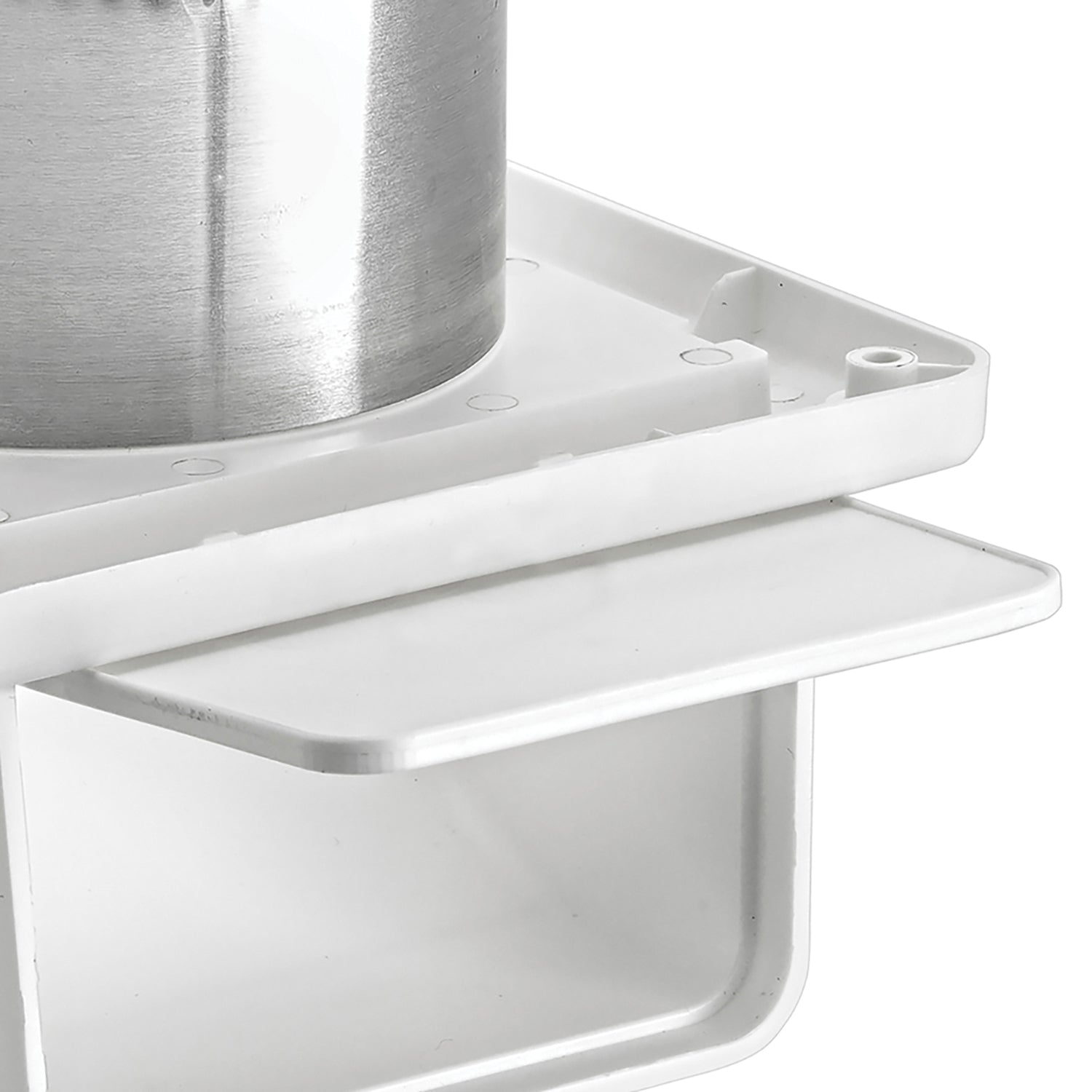 Lambro 4-In. White Plastic Under Eave Vent with Weather Damper and Tail Pipe