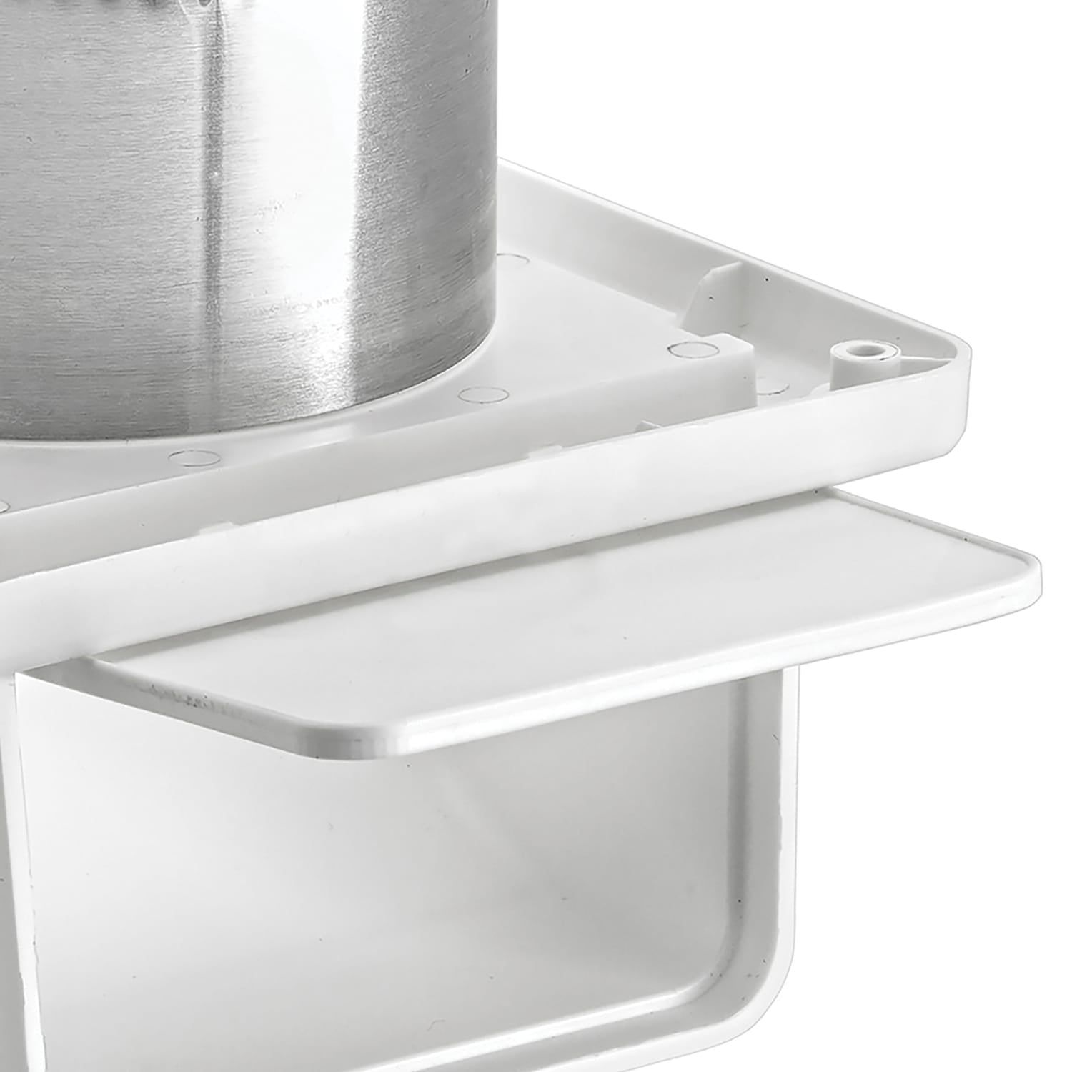 Lambro 4-In. White Plastic Under Eave Vent with Weather Damper and Tail Pipe