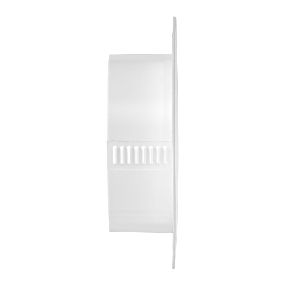 Lambro Plastic Flush-Mount Round Vent with Friction-Fit Collar, White, 4 In.