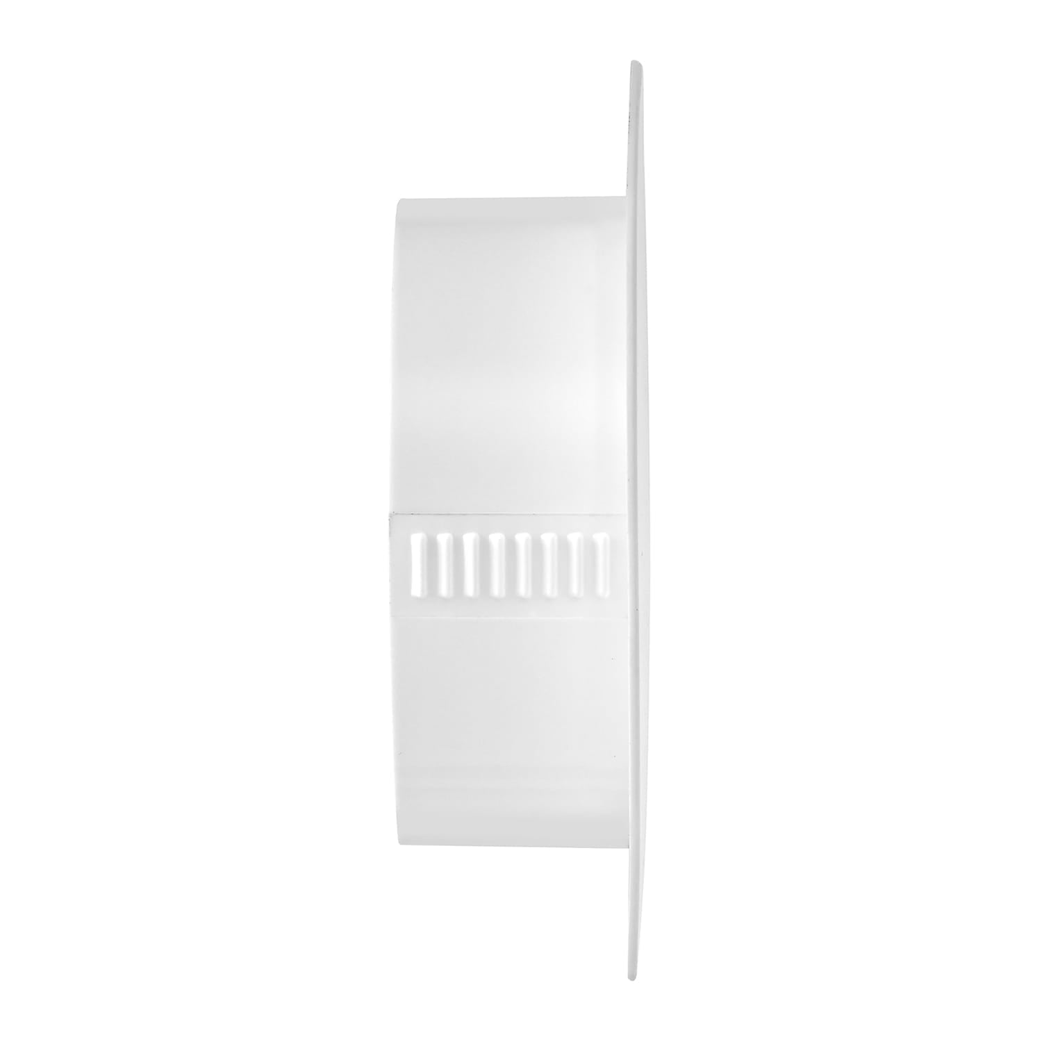 Lambro Plastic Flush-Mount Round Vent with Friction-Fit Collar, White, 4 In.