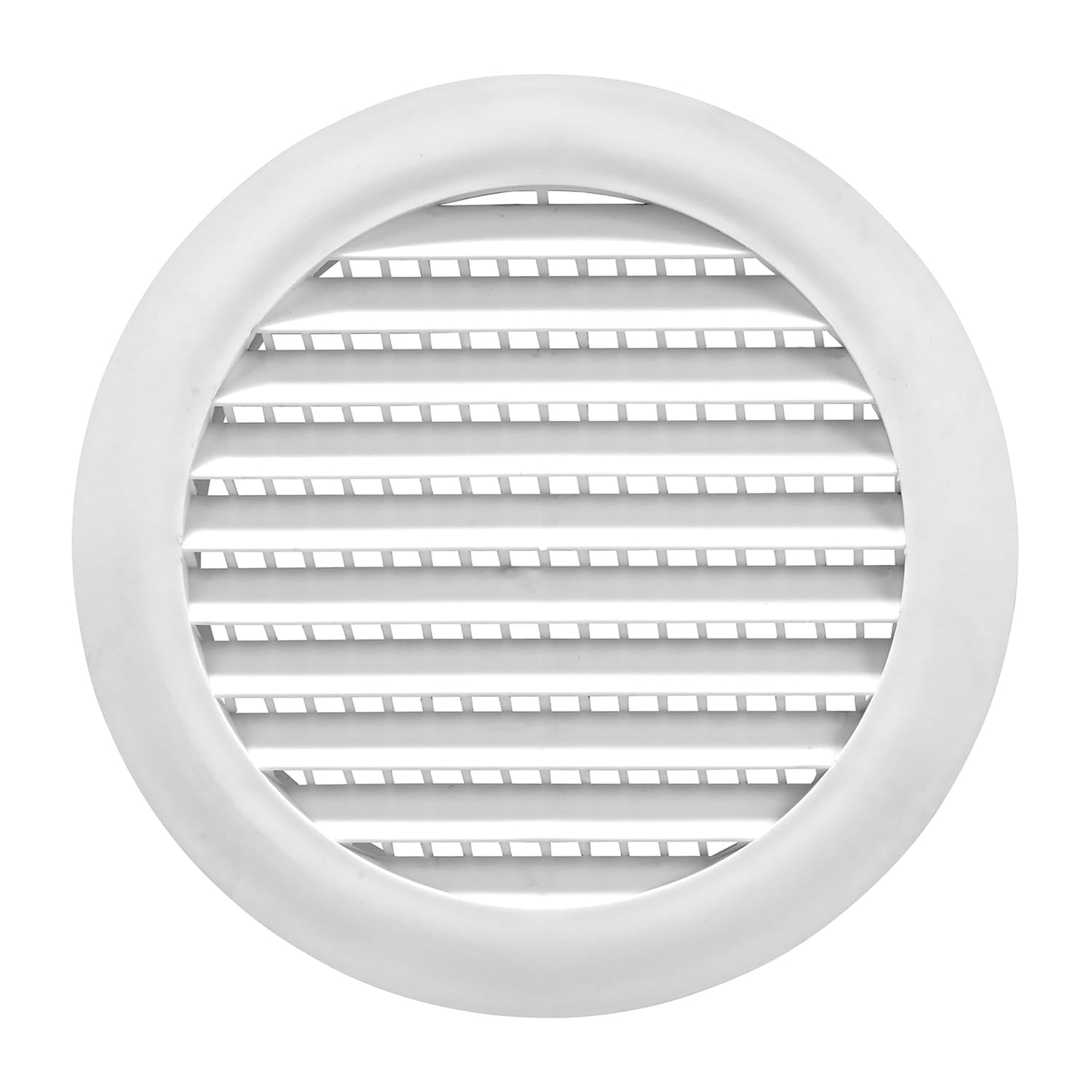 Lambro Plastic Flush-Mount Round Vent with Friction-Fit Collar, White, 6 In.