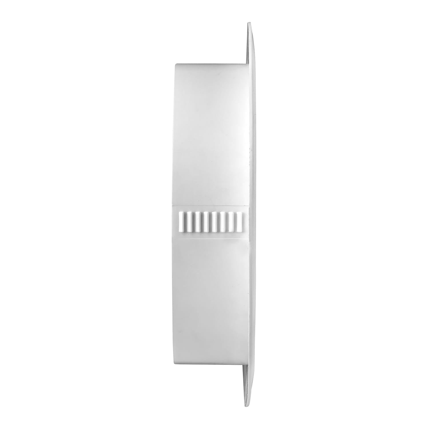 Lambro Plastic Flush-Mount Round Vent with Friction-Fit Collar, White, 6 In.