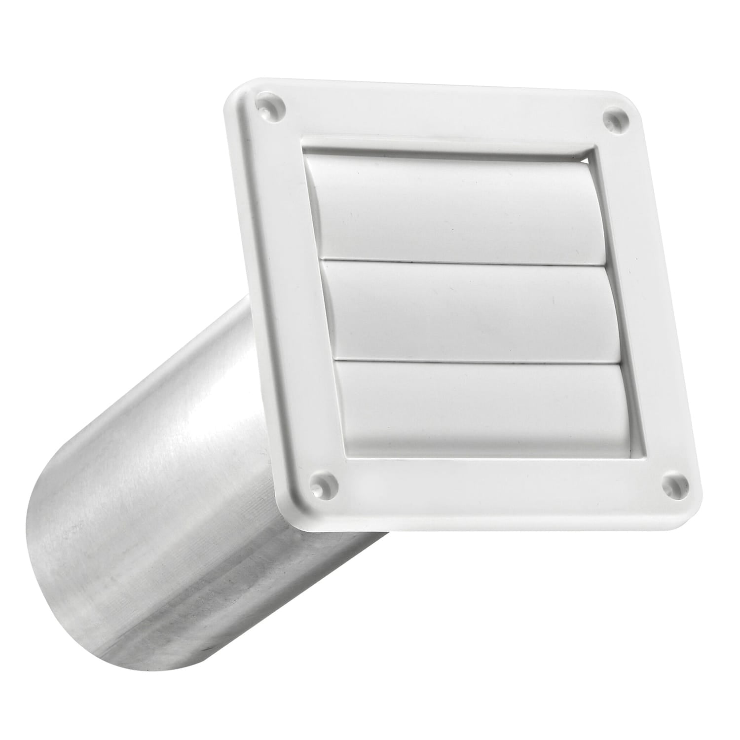Lambro 4-In. White Plastic Louvered Vent