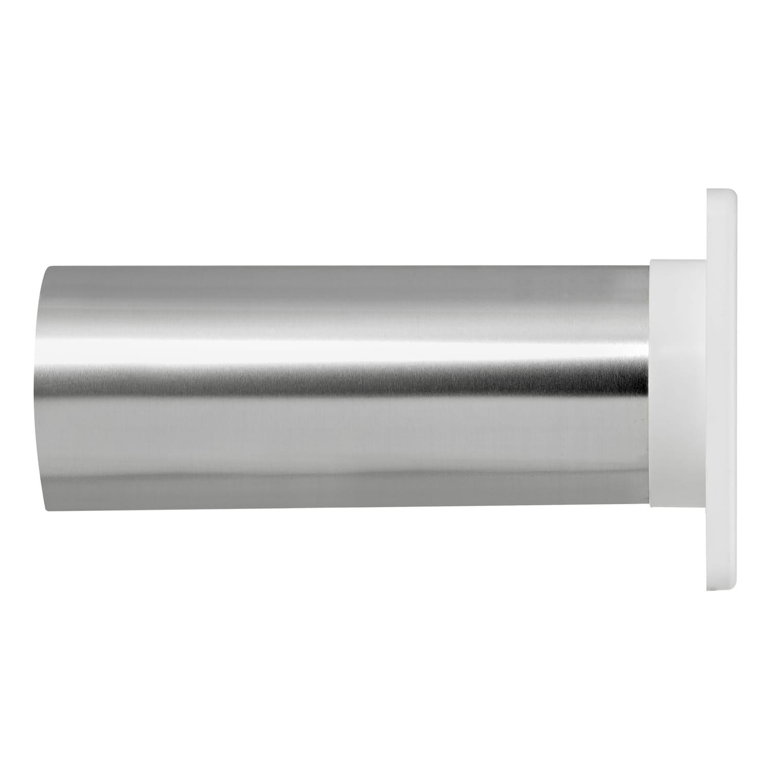 Lambro 4-In. Plastic Wall Exhaust Louvered Dryer Vent with 11-In. Pipe, No Interior Trim Plate, White