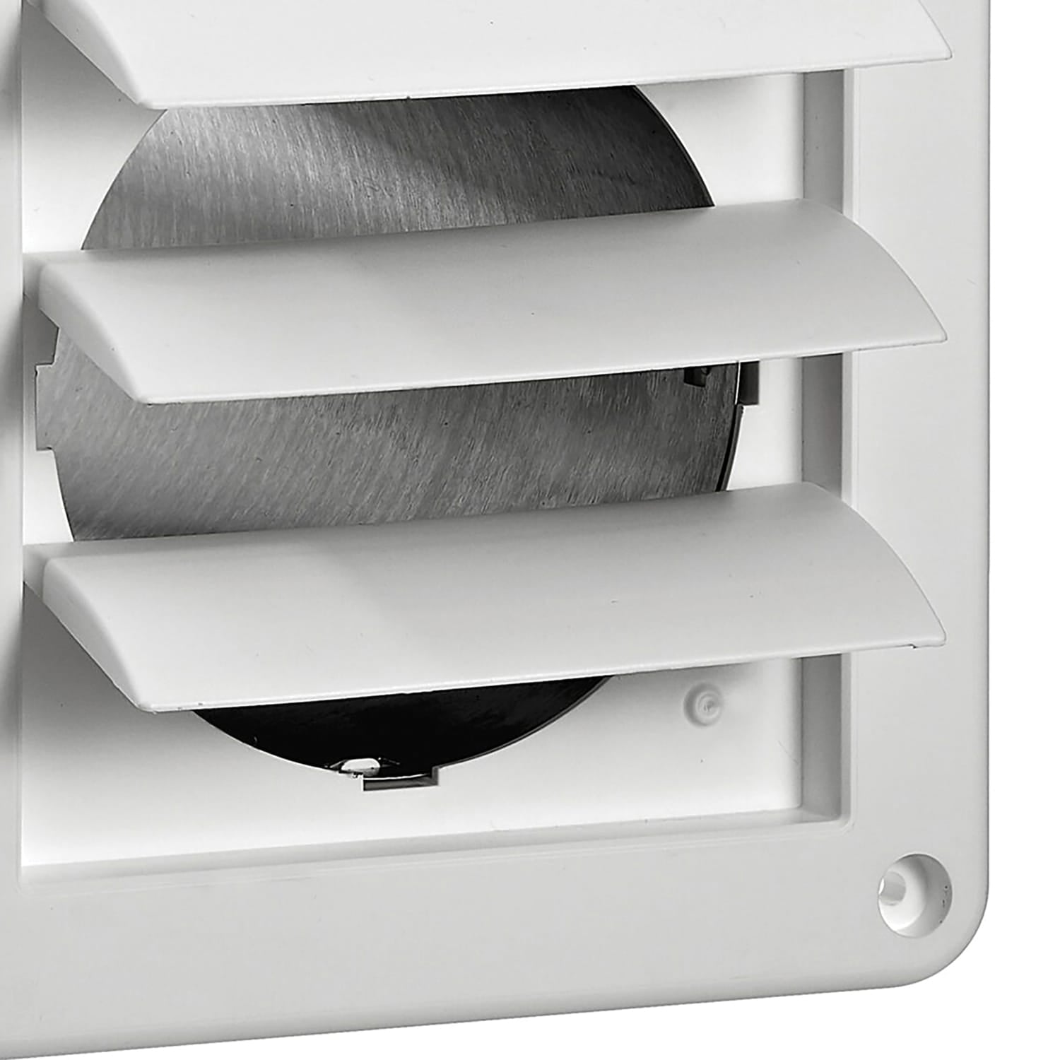 Lambro 4-In. White Plastic Louvered Vent