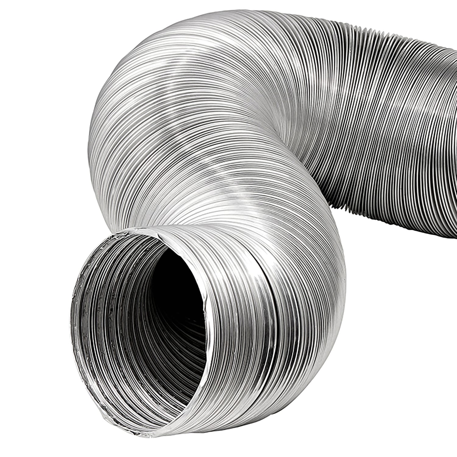 Lambro 8-Ft. Flexible Aluminum Semi-Rigid Double-Lock Air Duct, 3 In. Diameter
