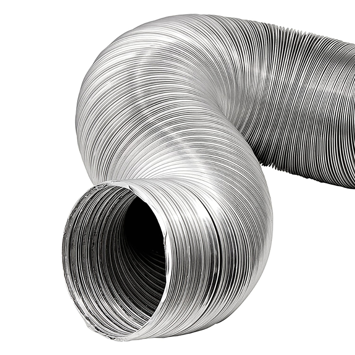 Lambro 8-Ft. Flexible Aluminum Semi-Rigid Double-Lock Air Duct, 4 In. Diameter
