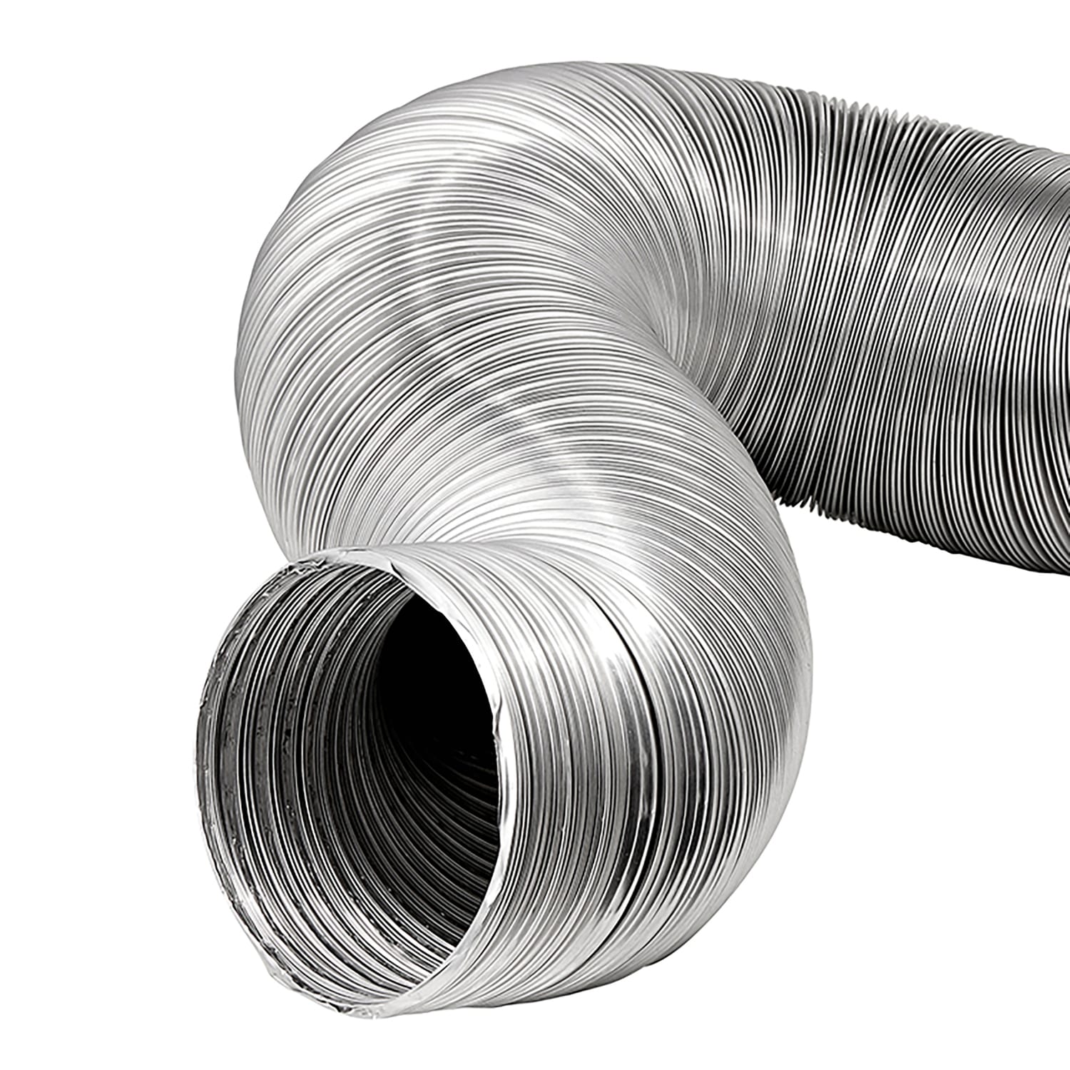 Lambro 8-Ft. Flexible Aluminum Semi-Rigid Double-Lock Air Duct, 8 In. Diameter