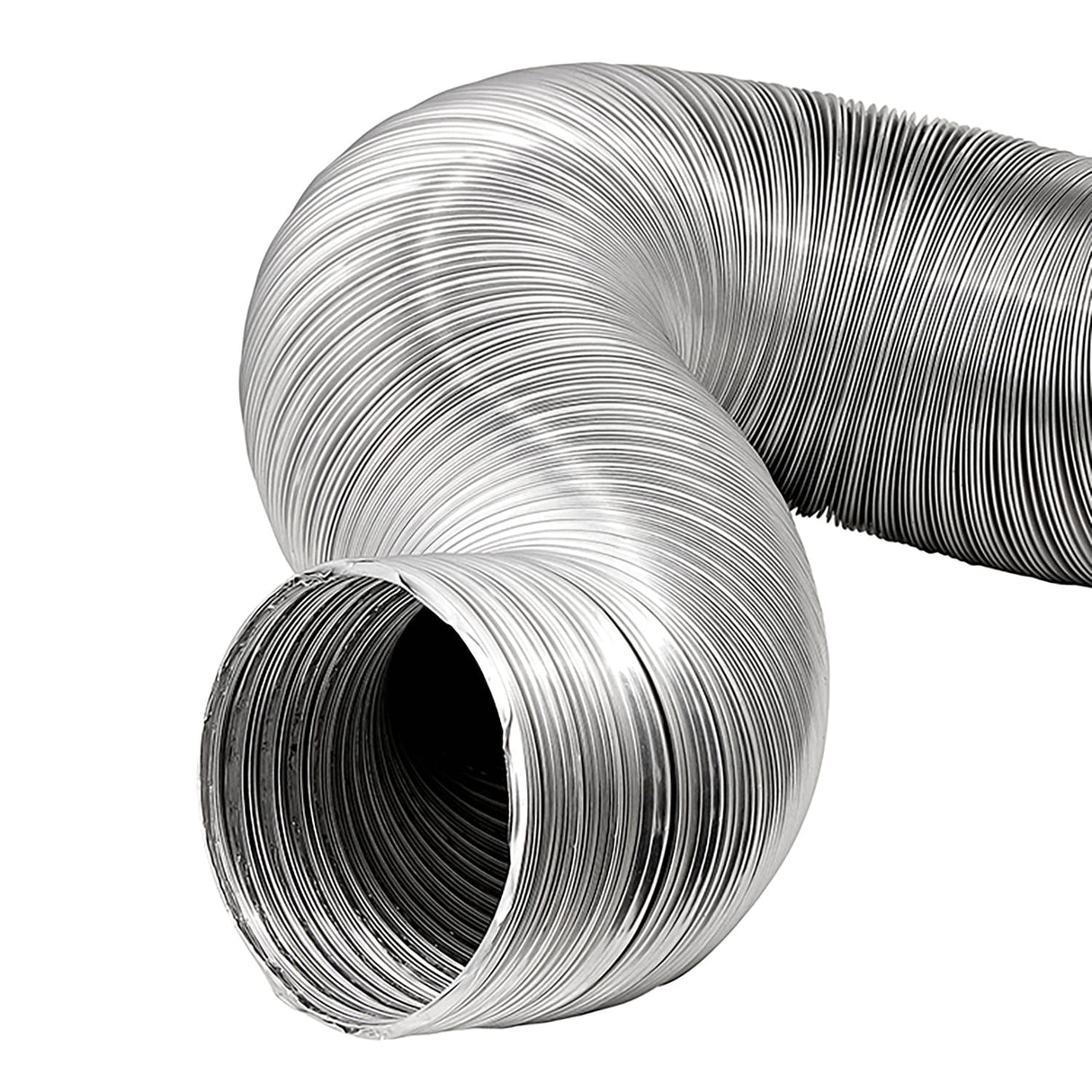 Lambro 8-Ft. Flexible Aluminum Semi-Rigid Double-Lock Air Duct, 8 In. Diameter