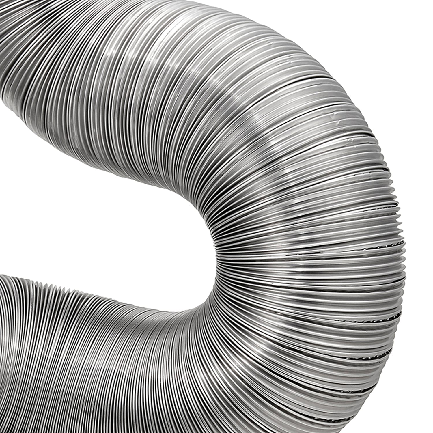 Lambro 8-Ft. Flexible Aluminum Semi-Rigid Double-Lock Air Duct, 8 In. Diameter