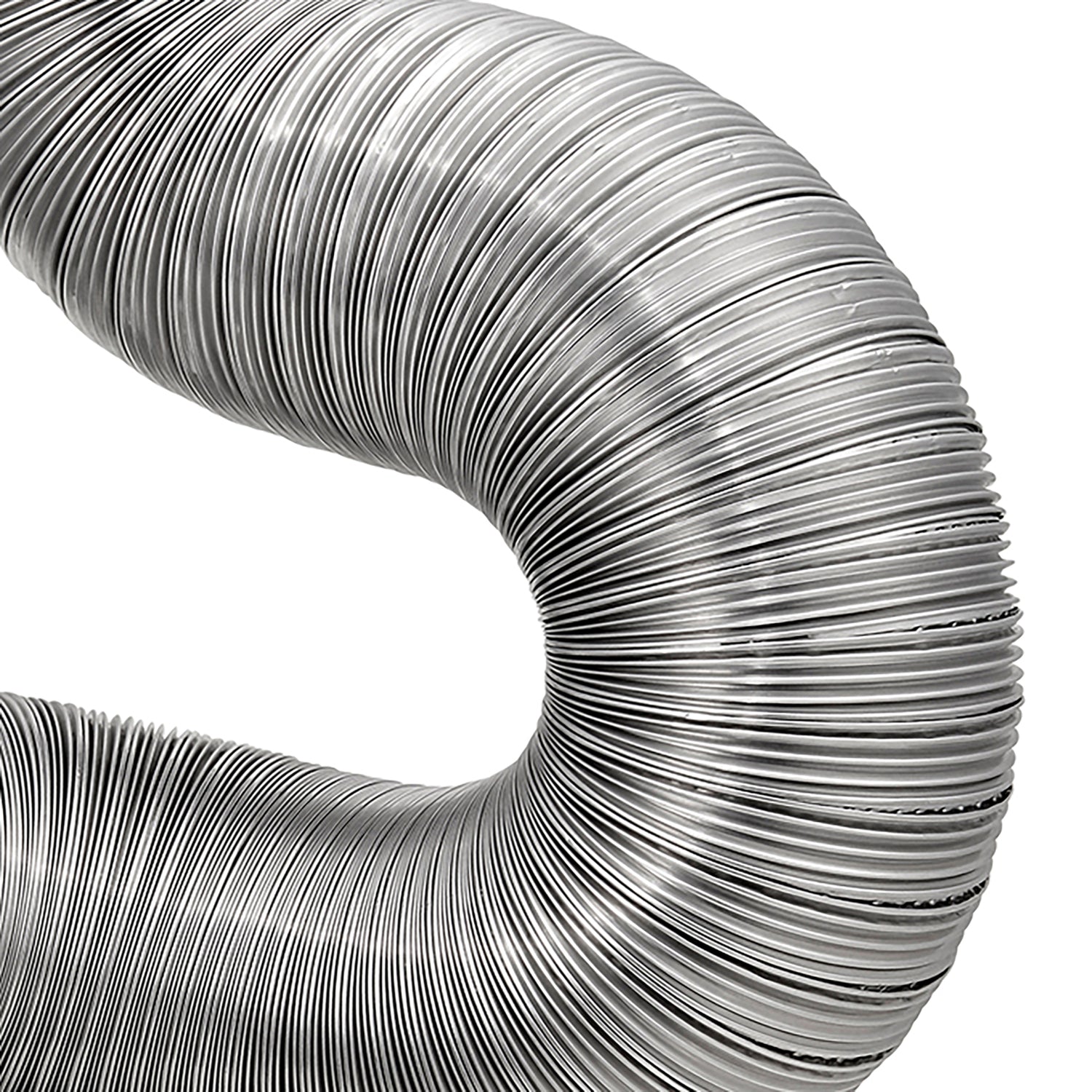 Lambro 8-Ft. Flexible Aluminum Semi-Rigid Double-Lock Air Duct, 8 In. Diameter