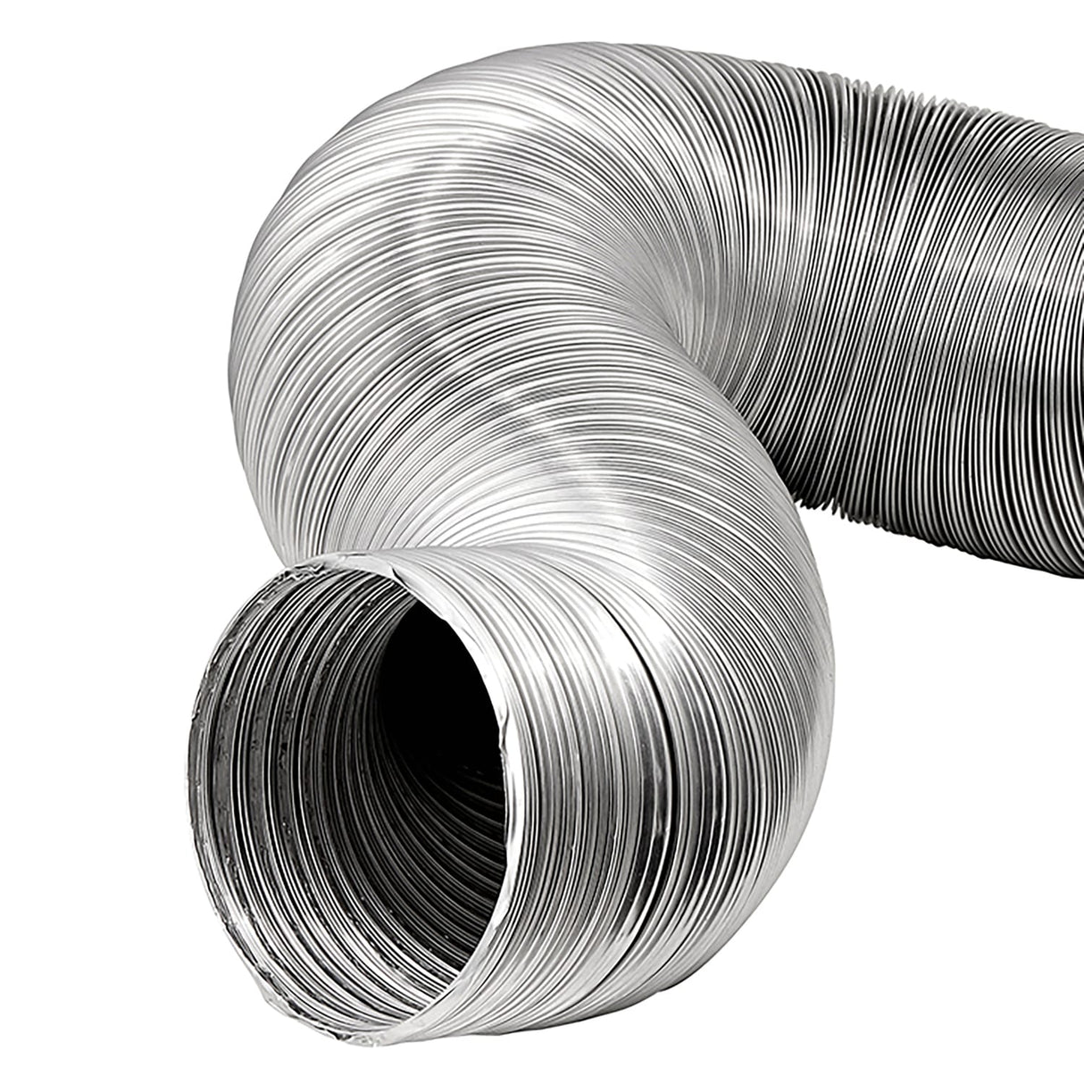 Lambro 8-Ft. Flexible Aluminum Semi-Rigid Double-Lock Air Duct, 10 In. Diameter