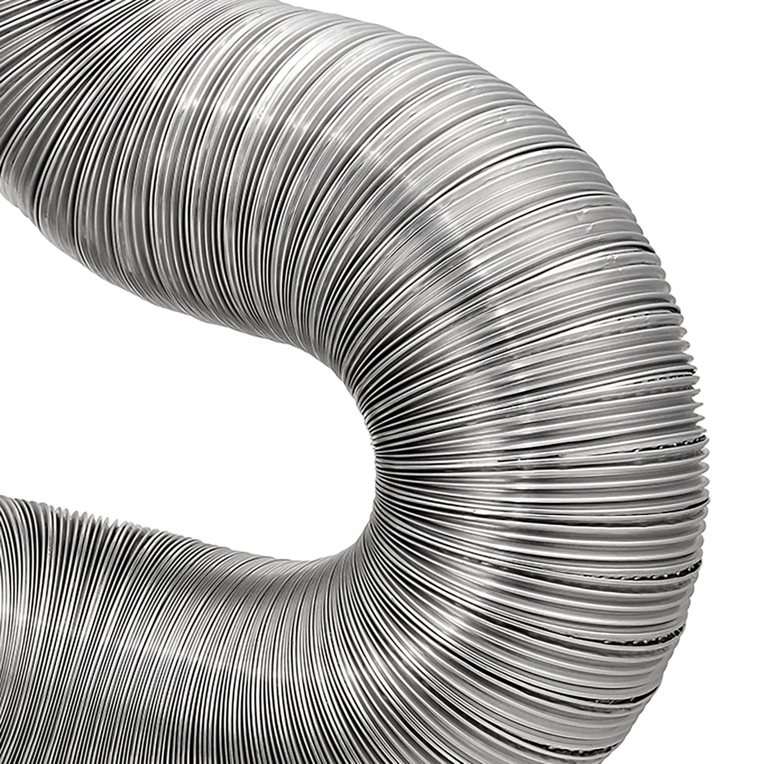 Lambro 8-Ft. Flexible Aluminum Semi-Rigid Double-Lock Air Duct, 10 In. Diameter