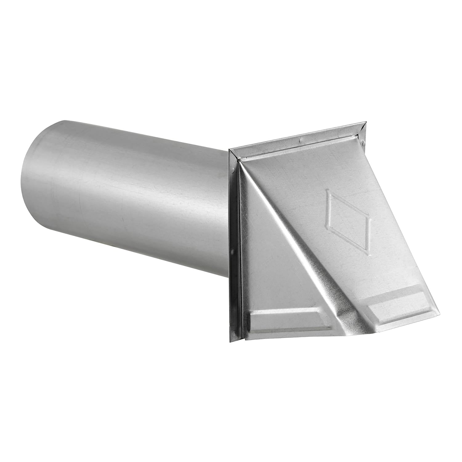 Lambro 4-In. 26-Gauge Galvanized Steel Wall Exhaust Hood Dryer Vent with Damper and 11-In. Pipe, 34400G
