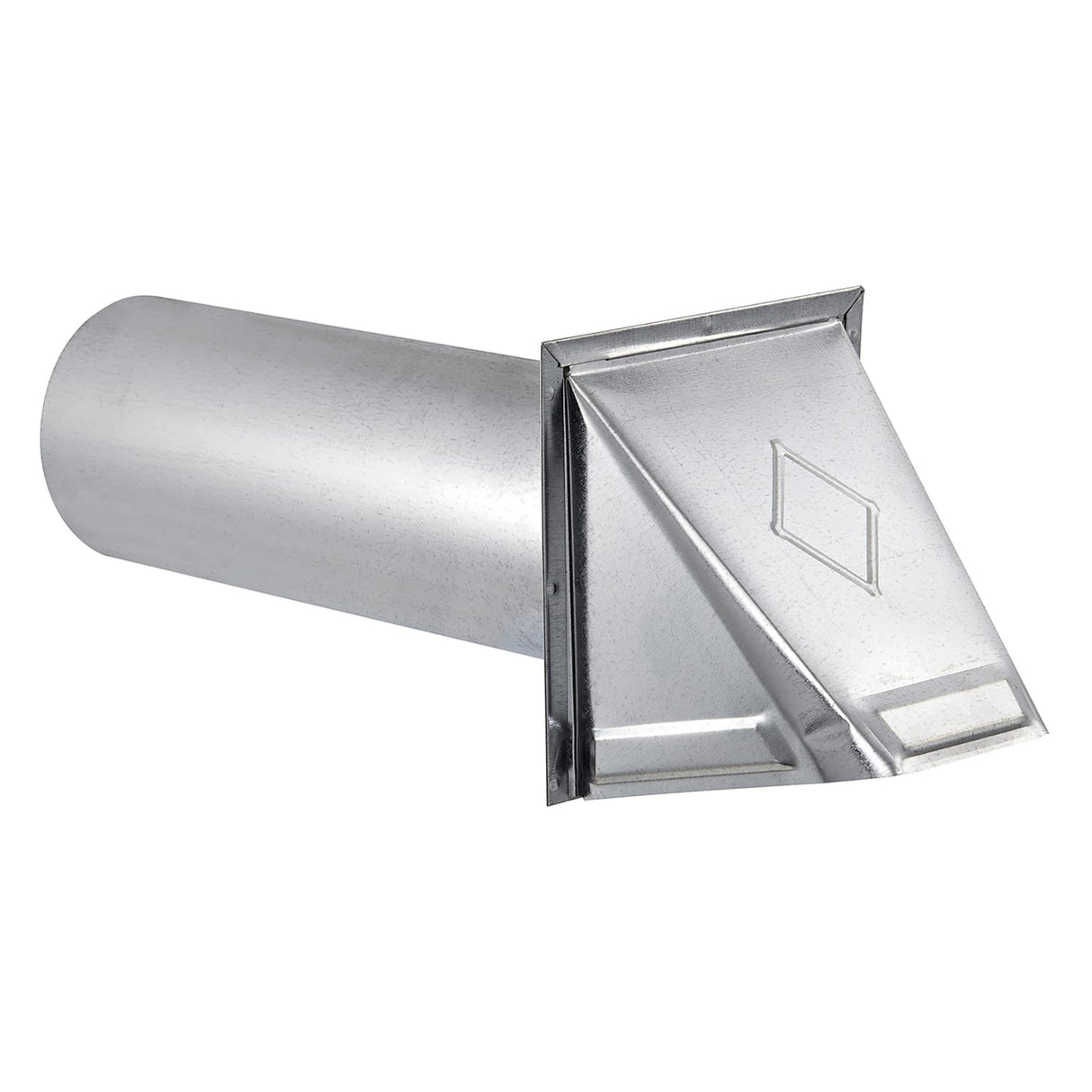 Lambro 4-In. 26-Gauge Galvanized Steel Wall Exhaust Hood Bath Fan Vent with Damper, Wire-Mesh Screen, and 11-In. Pipe, 34400G