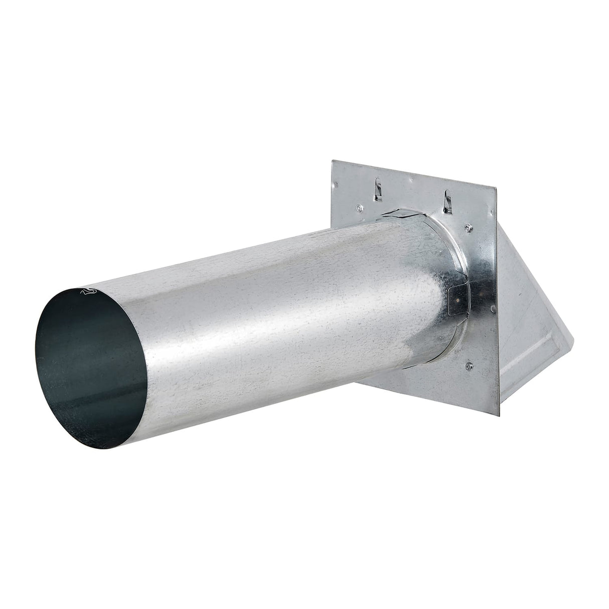 Lambro 4-In. 26-Gauge Galvanized Steel Wall Exhaust Hood Bath Fan Vent with Damper, Wire-Mesh Screen, and 11-In. Pipe, 34400G