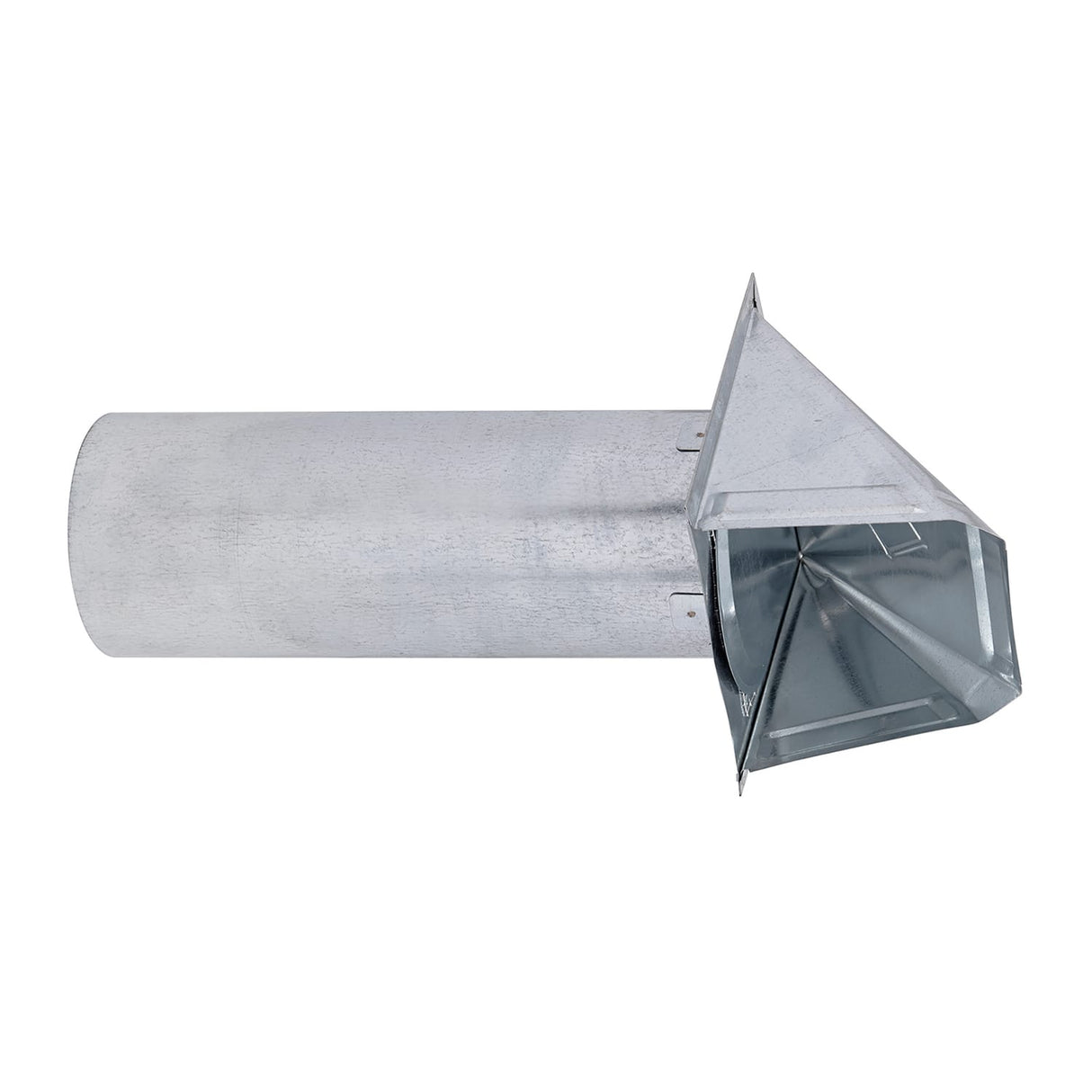 Lambro 4-In. 26-Gauge Galvanized Steel Wall Exhaust Hood Bath Fan Vent with Damper, Wire-Mesh Screen, and 11-In. Pipe, 34400G