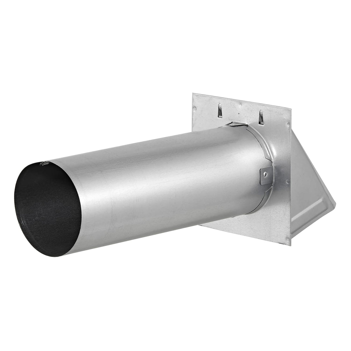 Lambro 4-In. 26-Gauge Galvanized Steel Wall Exhaust Hood Dryer Vent with Damper and 11-In. Pipe, 34400G