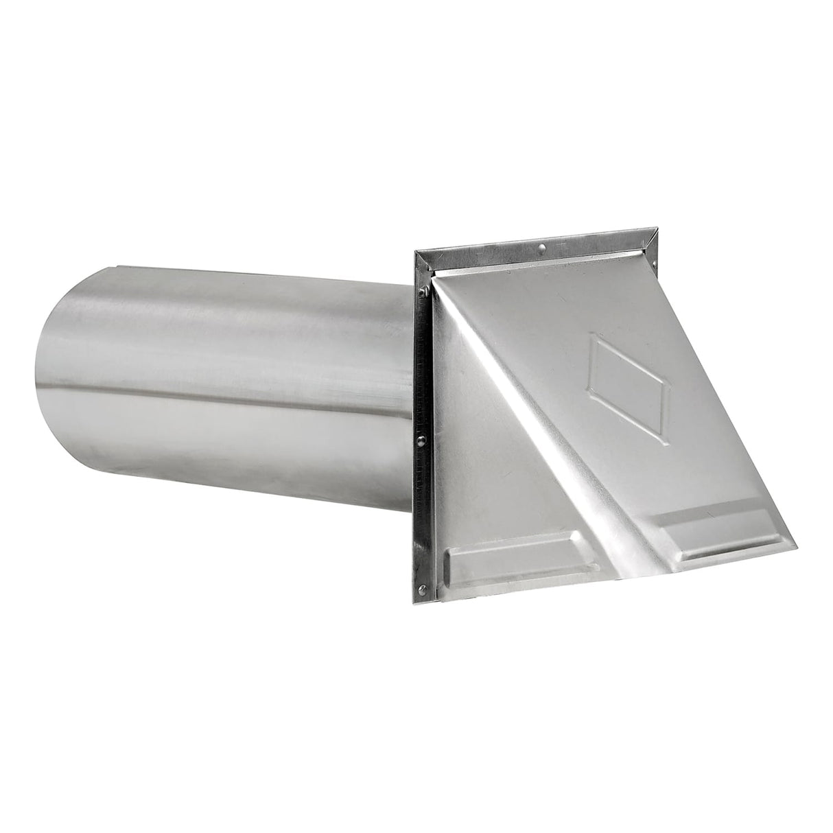 Lambro 4-In. Aluminum Wall Exhaust Hood Vent with Damper and 11-In. Pipe, No Interior Trim Plate, 3440