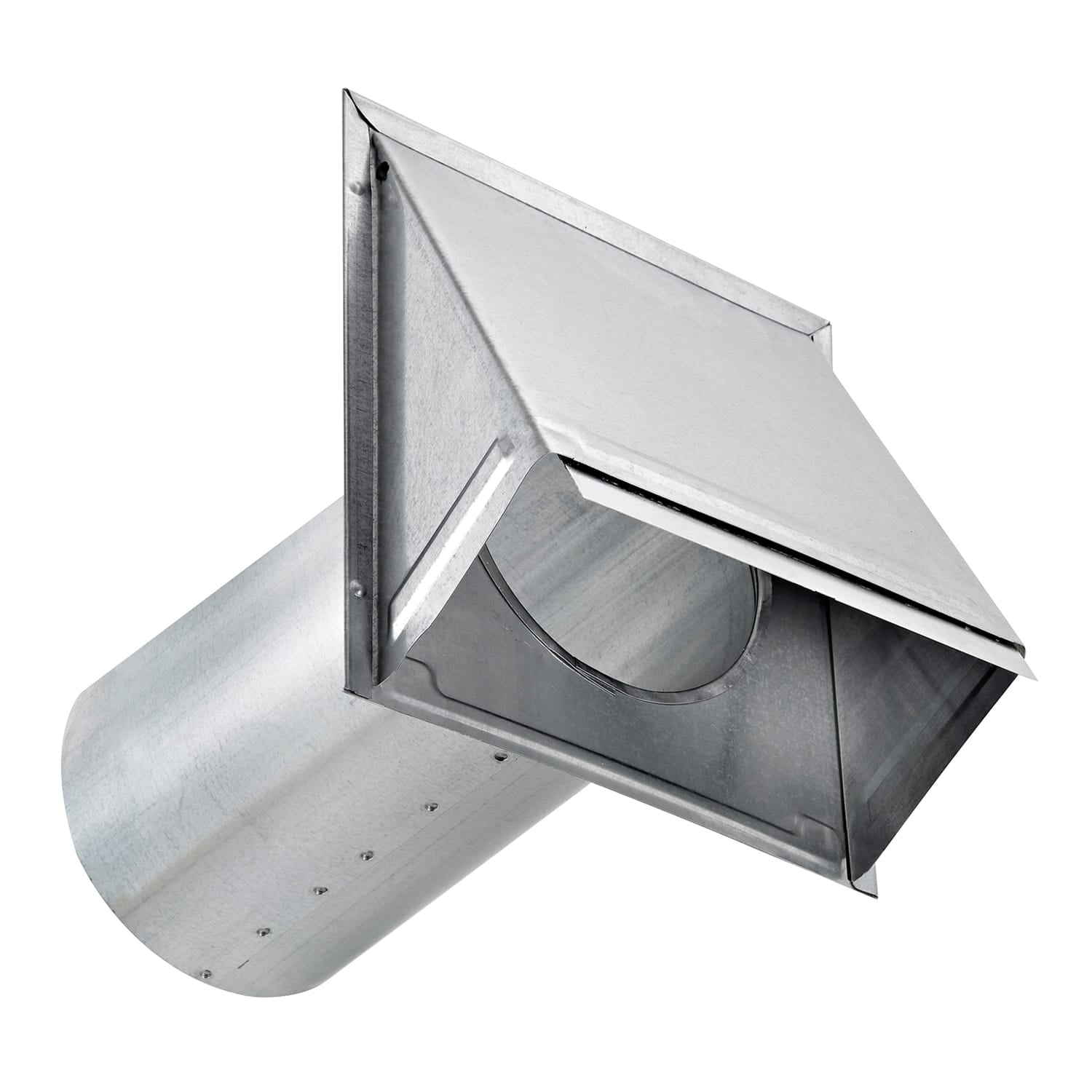 Lambro 6-In. 26-Gauge Galvanized Steel Exhaust Wall Hood Vent with Damper and 11-In. Pipe, 3460G-11