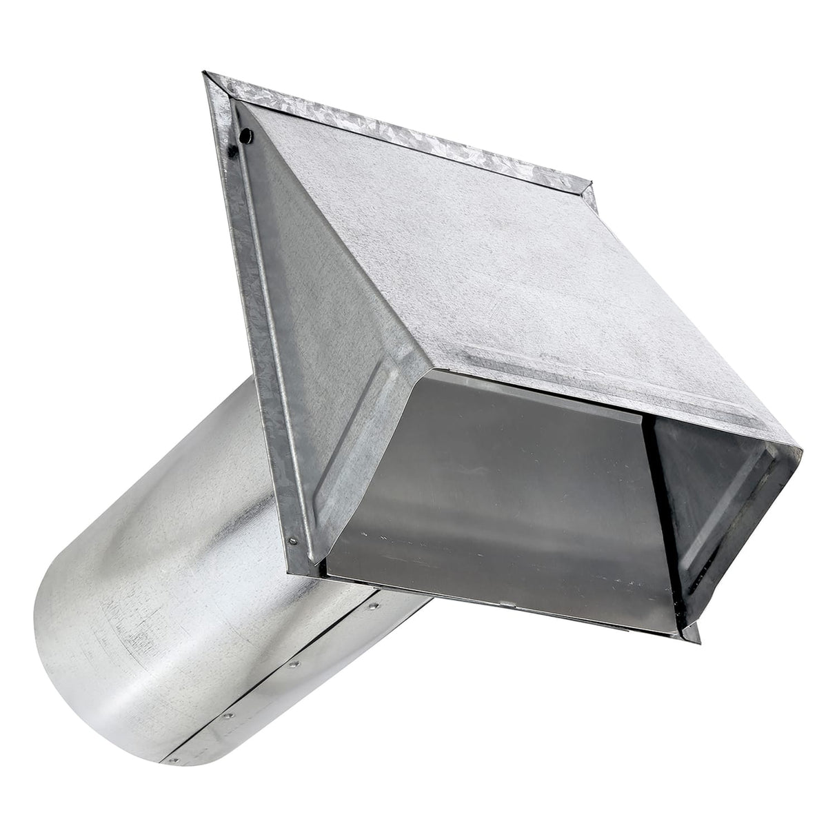 Lambro 6-In. 26-Gauge Galvanized Steel Wall Exhaust Hood Bath Fan Vent with Damper, Wire Mesh Screen, and 11-In. Pipe, 3460GMS-11
