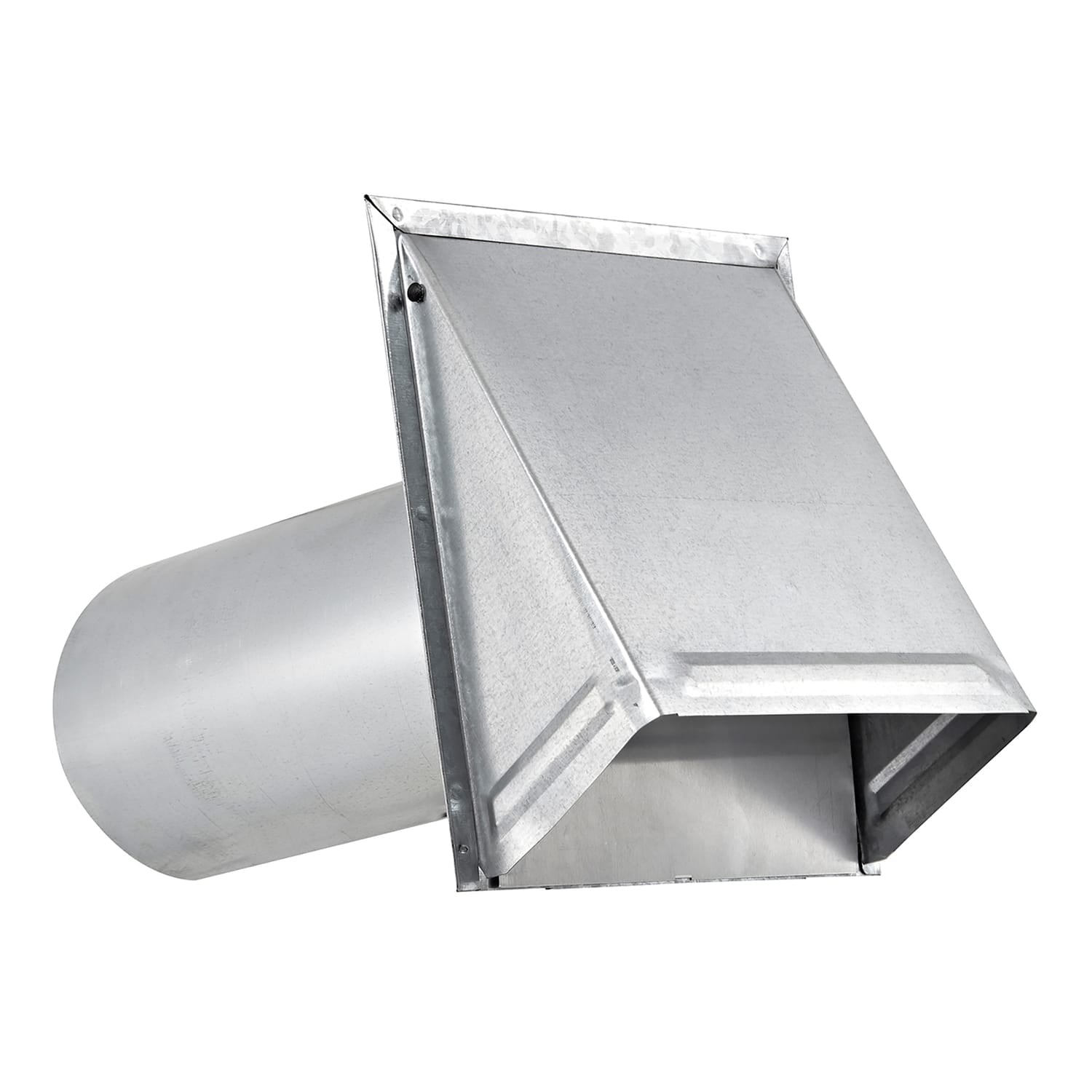 Lambro 6-In. 26-Gauge Galvanized Steel Wall Exhaust Hood Bath Fan Vent with Damper, Wire Mesh Screen, and 11-In. Pipe, 3460GMS-11