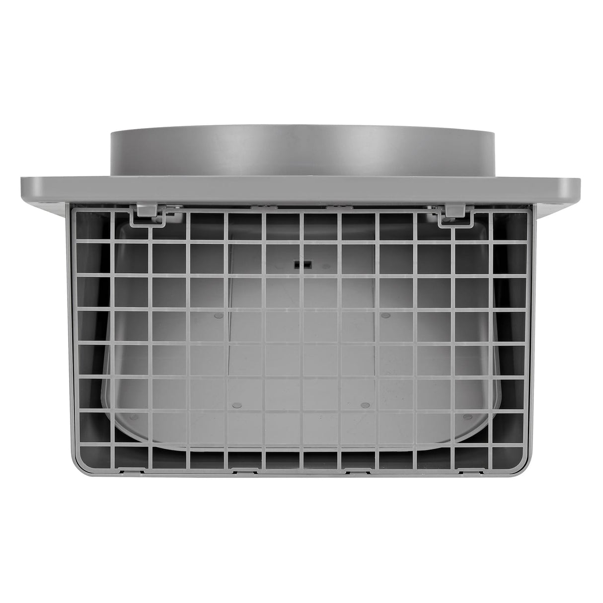 Lambro 8-In. Plastic Wall Exhaust or Air Intake Vent with Hinged Screen and Removable Damper, Gray, 389G