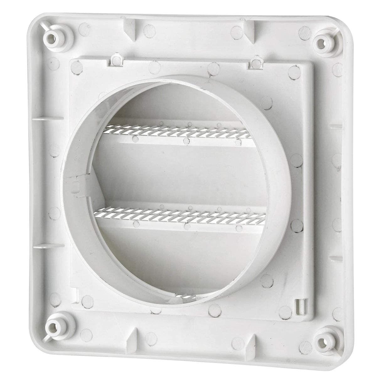 Lambro 4-In. White Plastic Air Intake Louver Vent with Removable Screen