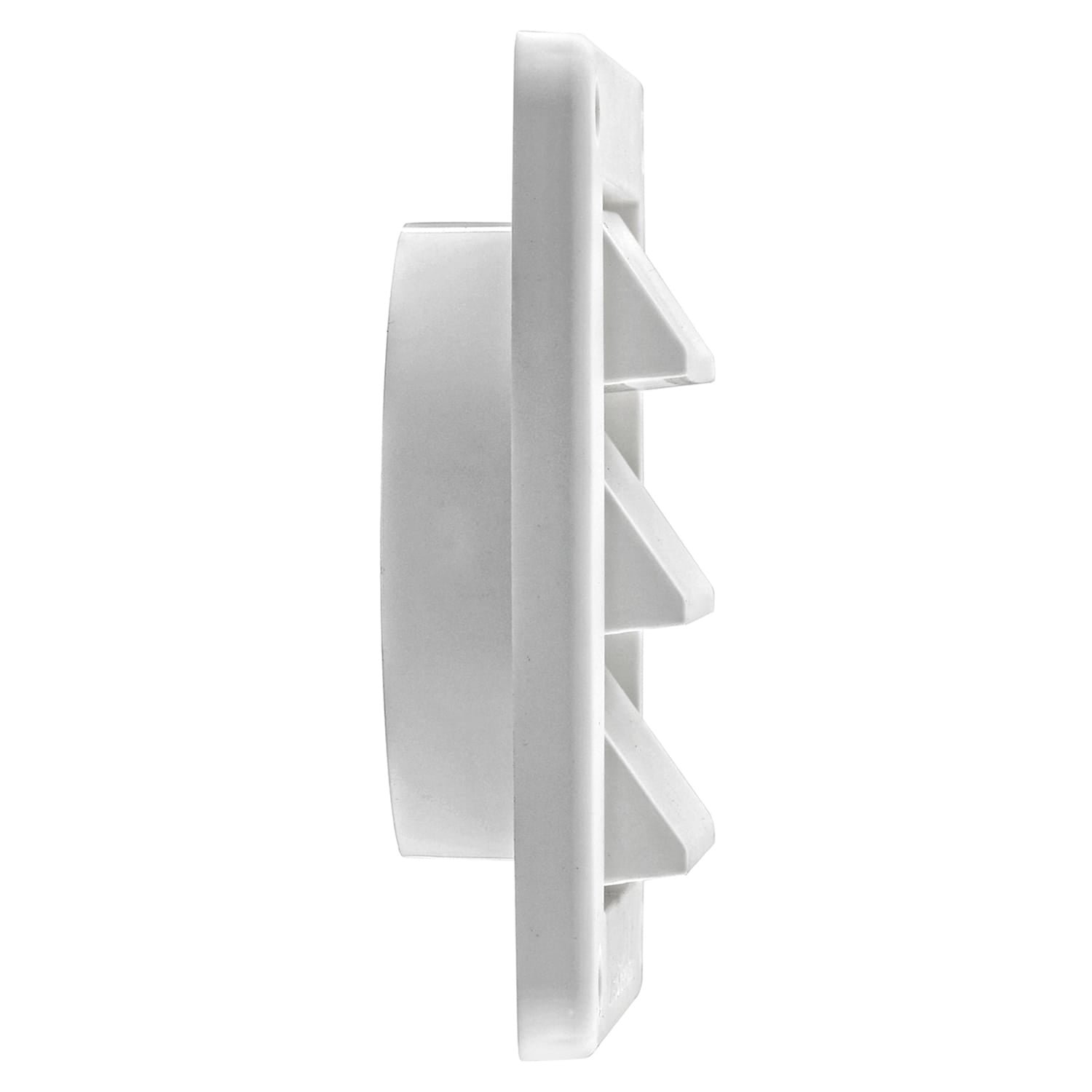Lambro 4-In. White Plastic Air Intake Louver Vent with Removable Screen