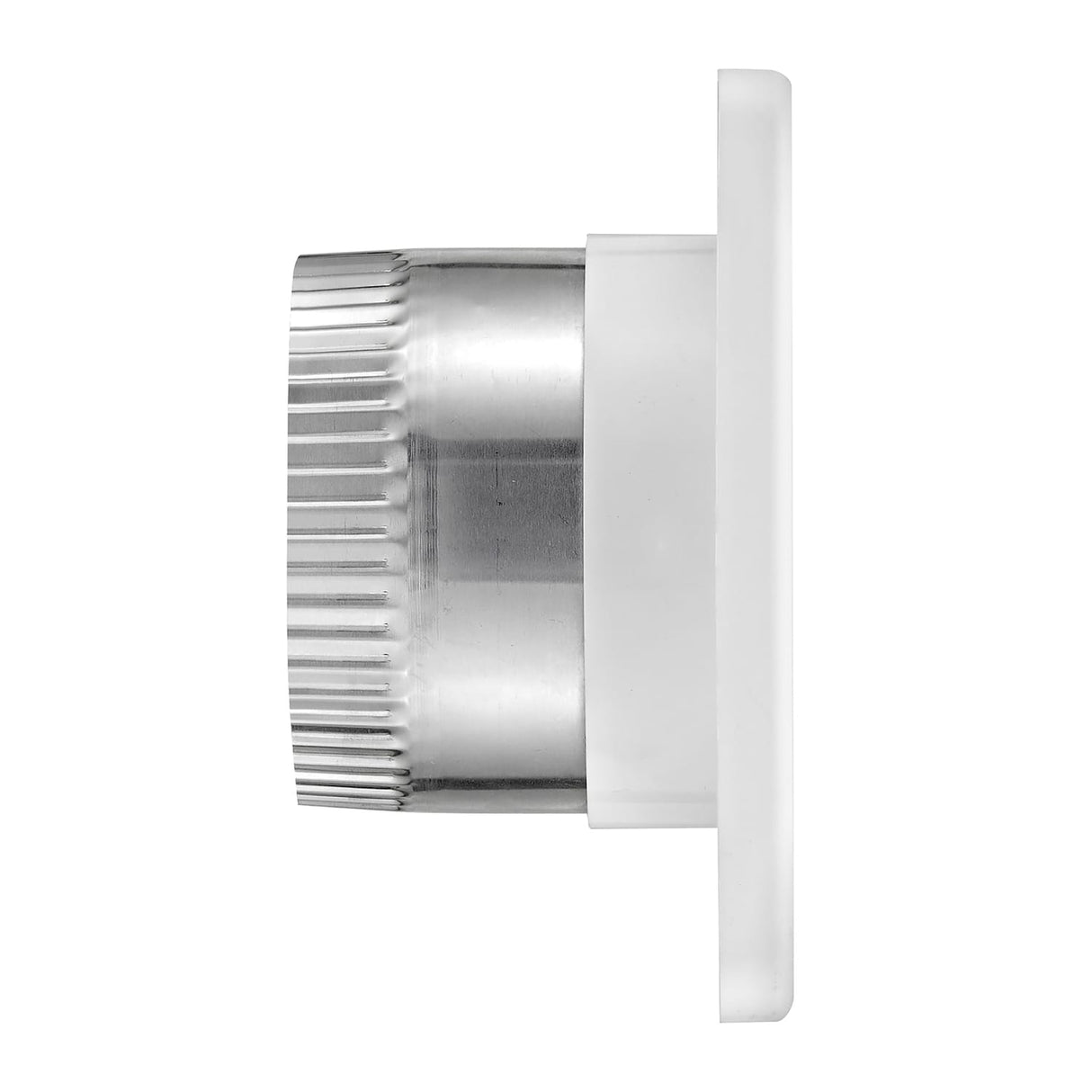 Lambro 4-In. White Plastic Fresh Air Intake Vent with Mini Louvers, Removable Screen, and 3-In. Aluminum Pipe, White, 674W-ML