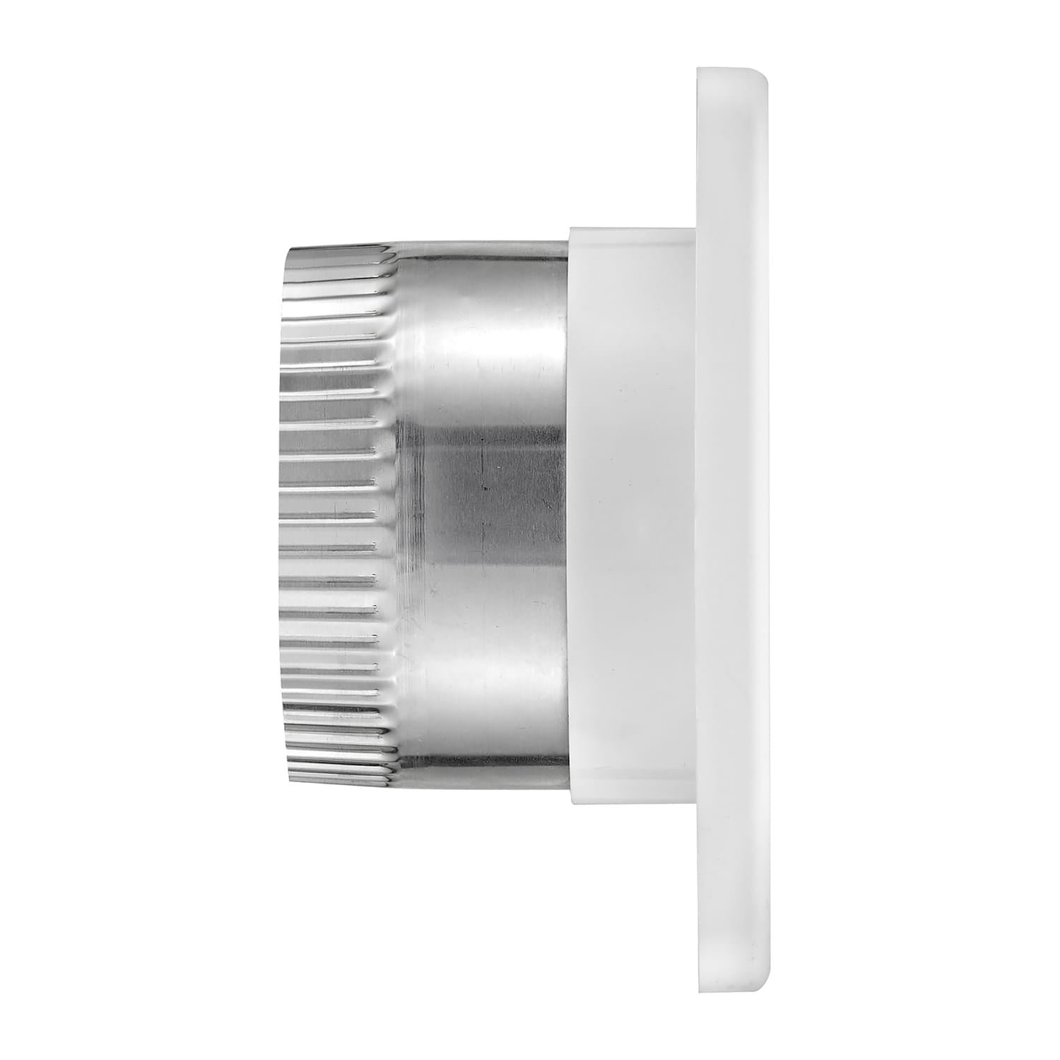Lambro 4-In. White Plastic Fresh Air Intake Vent with Mini Louvers, Removable Screen, and 3-In. Aluminum Pipe, White, 674W-ML