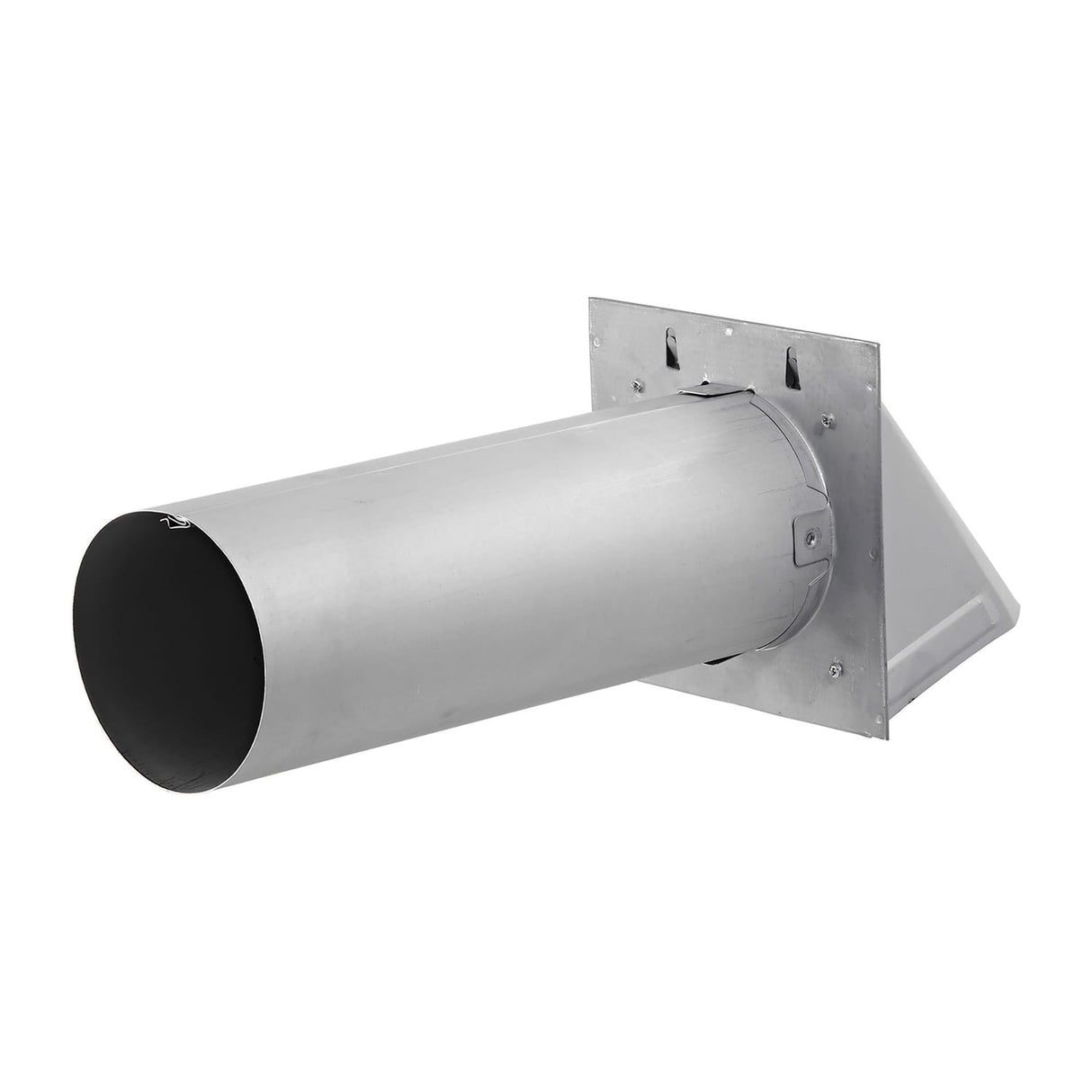 Lambro 4-In. 26-Gauge Paint-Grade Steel Fresh Air Intake Vent with Wire Mesh Screen and 11-In. Pipe, EC-34400GNDMS-PG