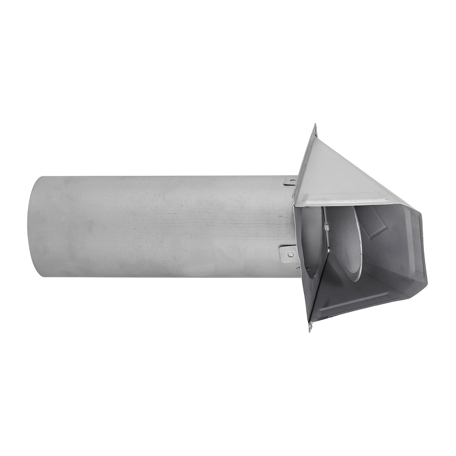 Lambro 4-In., 26-Gauge Paint-Grade Steel Wall Exhaust Hood Vent with Damper and 11-In. Pipe, EC-34400G-PG