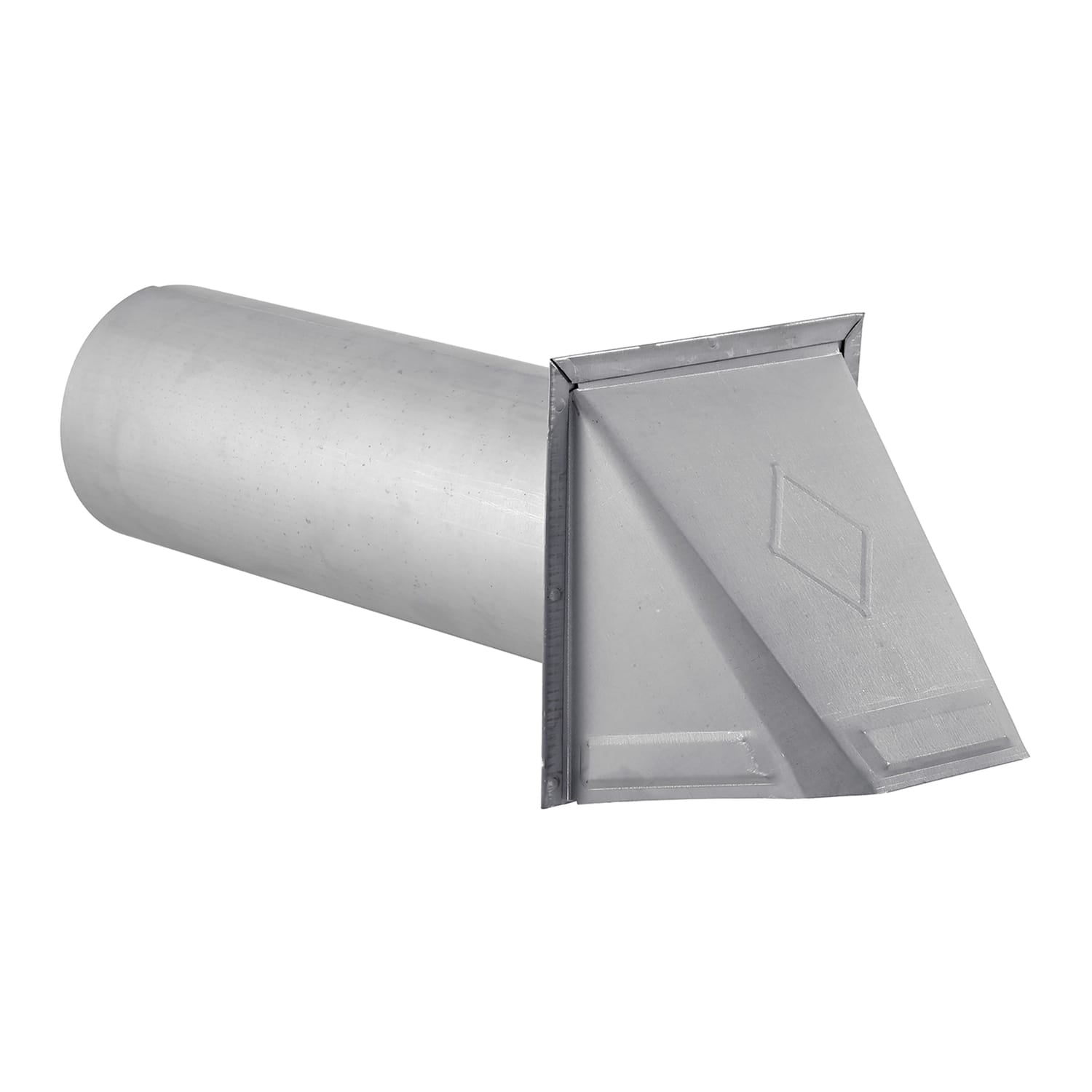 Lambro 4-In., 26-Gauge Paint-Grade Steel Wall Exhaust Hood Vent with Damper and 11-In. Pipe, EC-34400G-PG