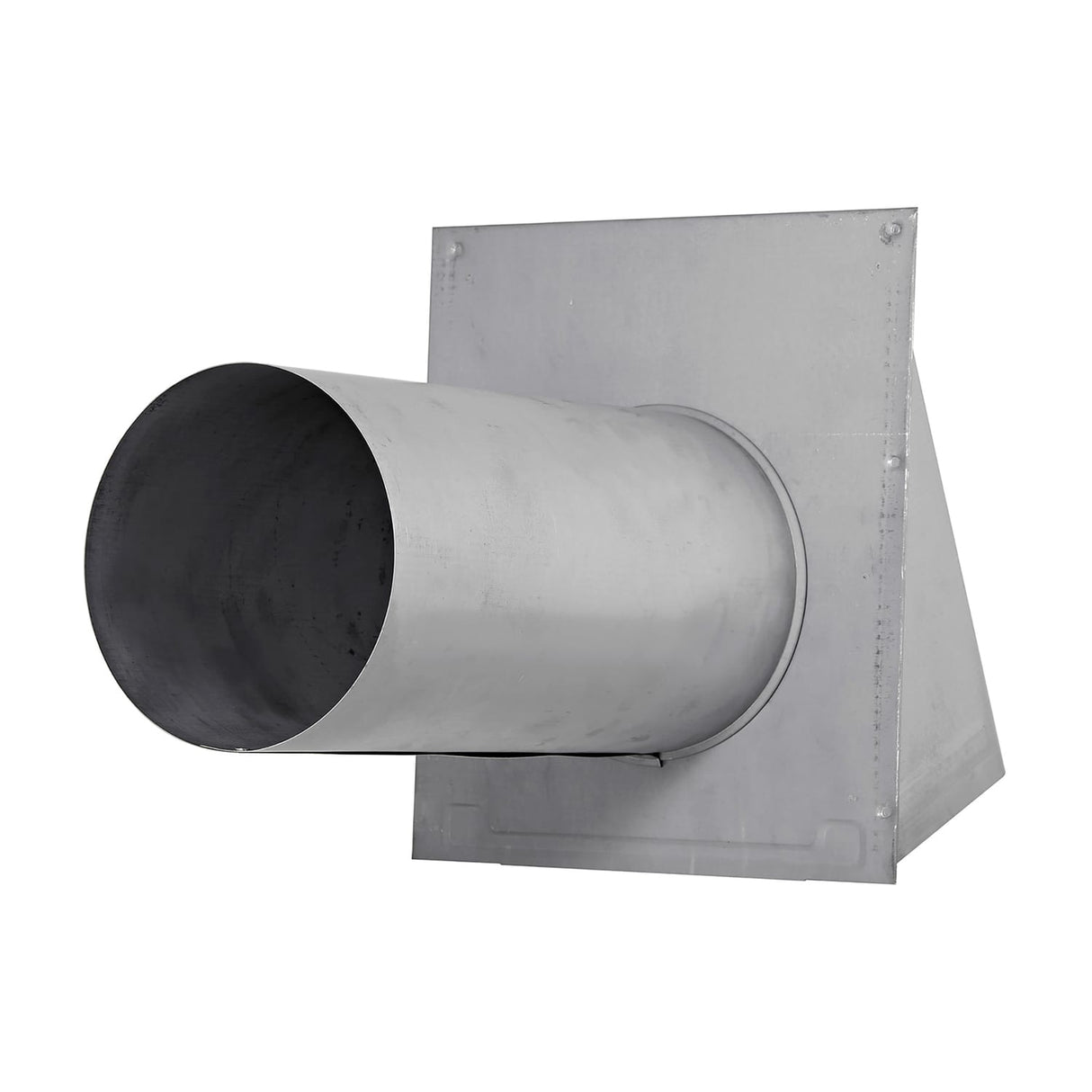 Lambro 6-In. 26-Gauge Paint-Grade Steel Wall Exhaust Hood Vent with Damper, Wire Mesh Screen, and 11-In. Pipe, EC-3460GMS-11-PG