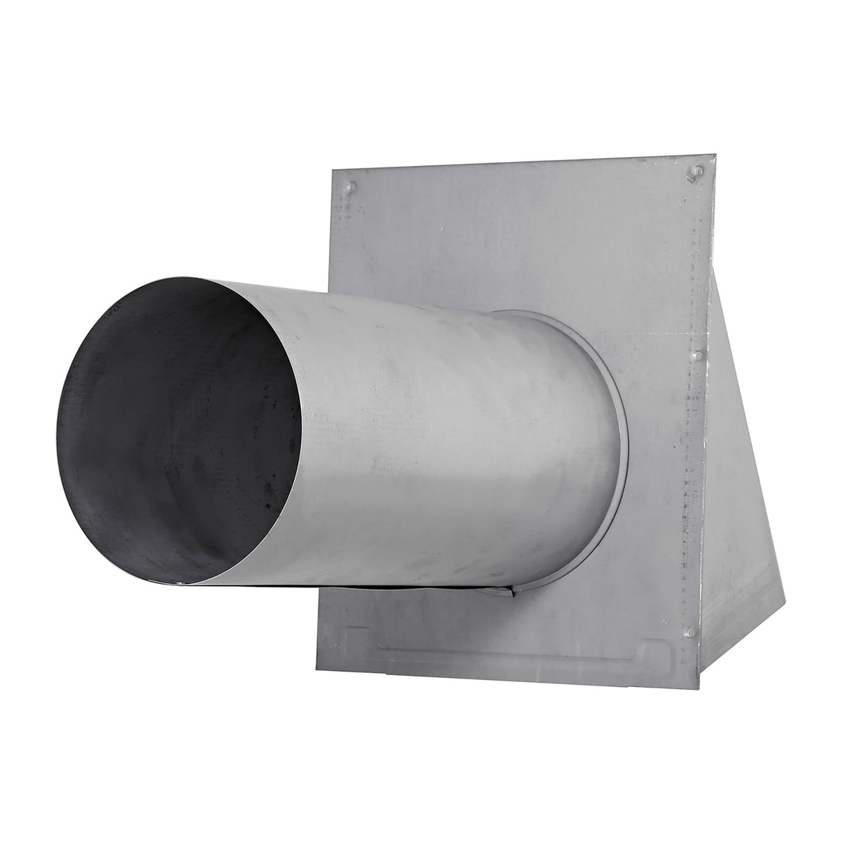 Lambro 8-In., 26-Gauge Paint-Grade Steel Fresh Air Intake Vent with Wire Mesh Screen and 11-In. Pipe, EC-3480GNDMS-11-PG