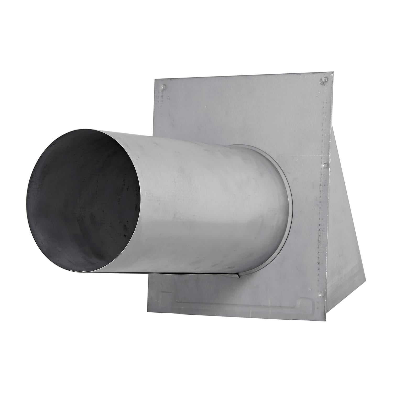Lambro 8-In., 26-Gauge Paint-Grade Steel Fresh Air Intake Vent with Wire Mesh Screen and 11-In. Pipe, EC-3480GNDMS-11-PG