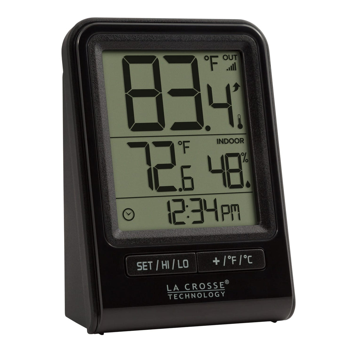 La Crosse Technology Battery-Powered LCD Wireless 2-Piece Digital Weather Thermometer Station with Hygrometer