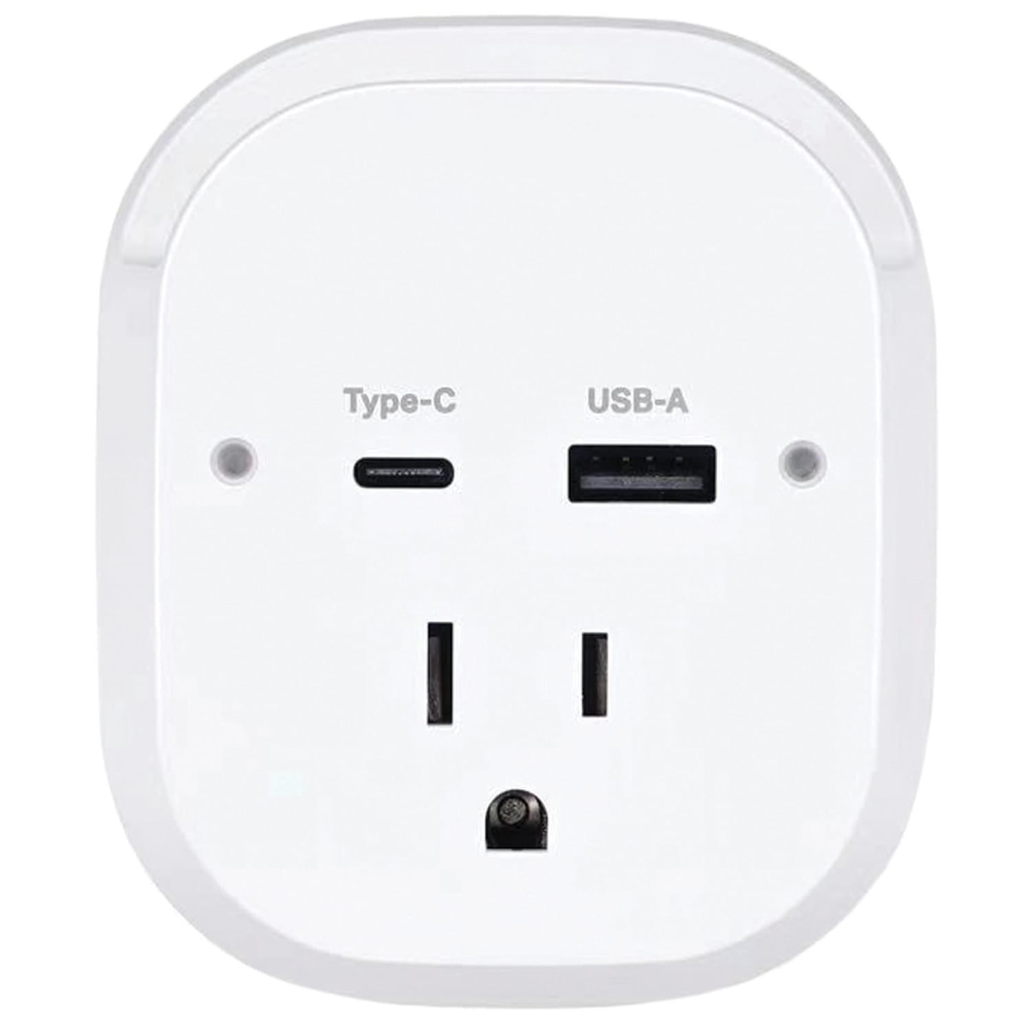 Ciao Tech 2-AC Outlet and 2-USB Port 540-Joules Travel Charger Surge Protector Wall Tap, CPATT00-071